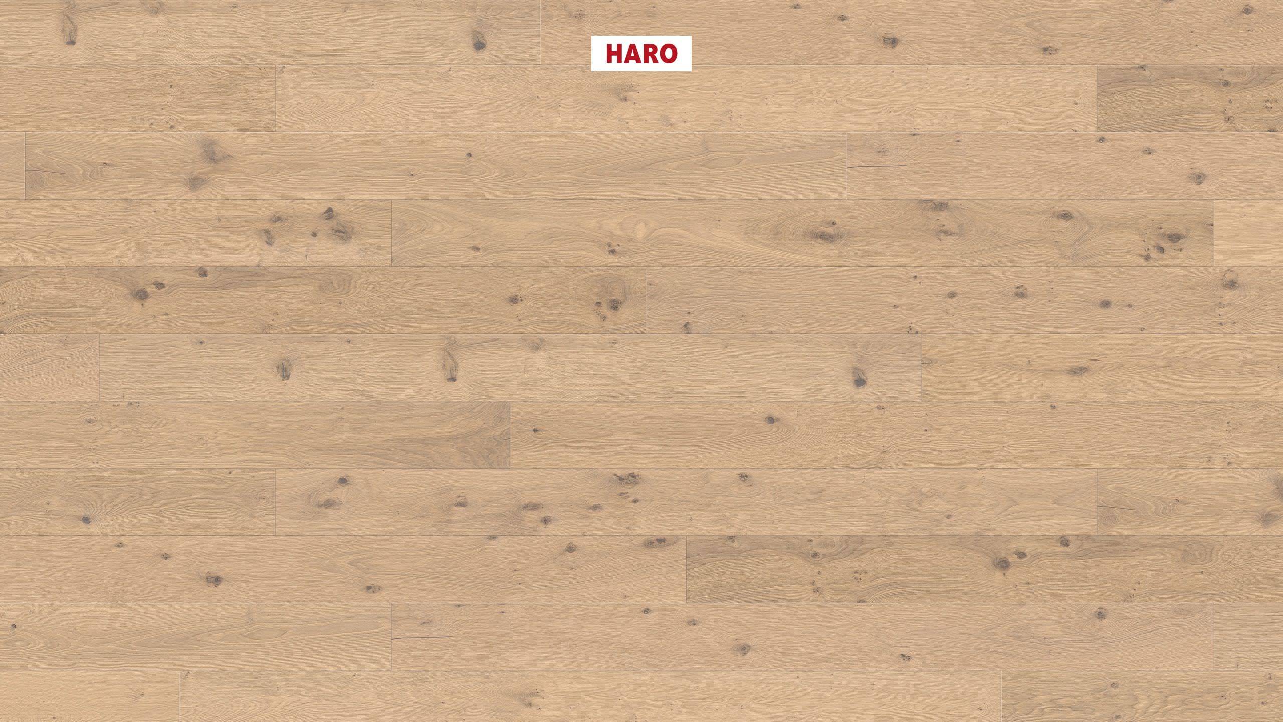 HARO PARQUET 4000 Plank 1-Strip 180 4V Oak Puro White Sauvage retro brushed naturaLin plus Top Connect