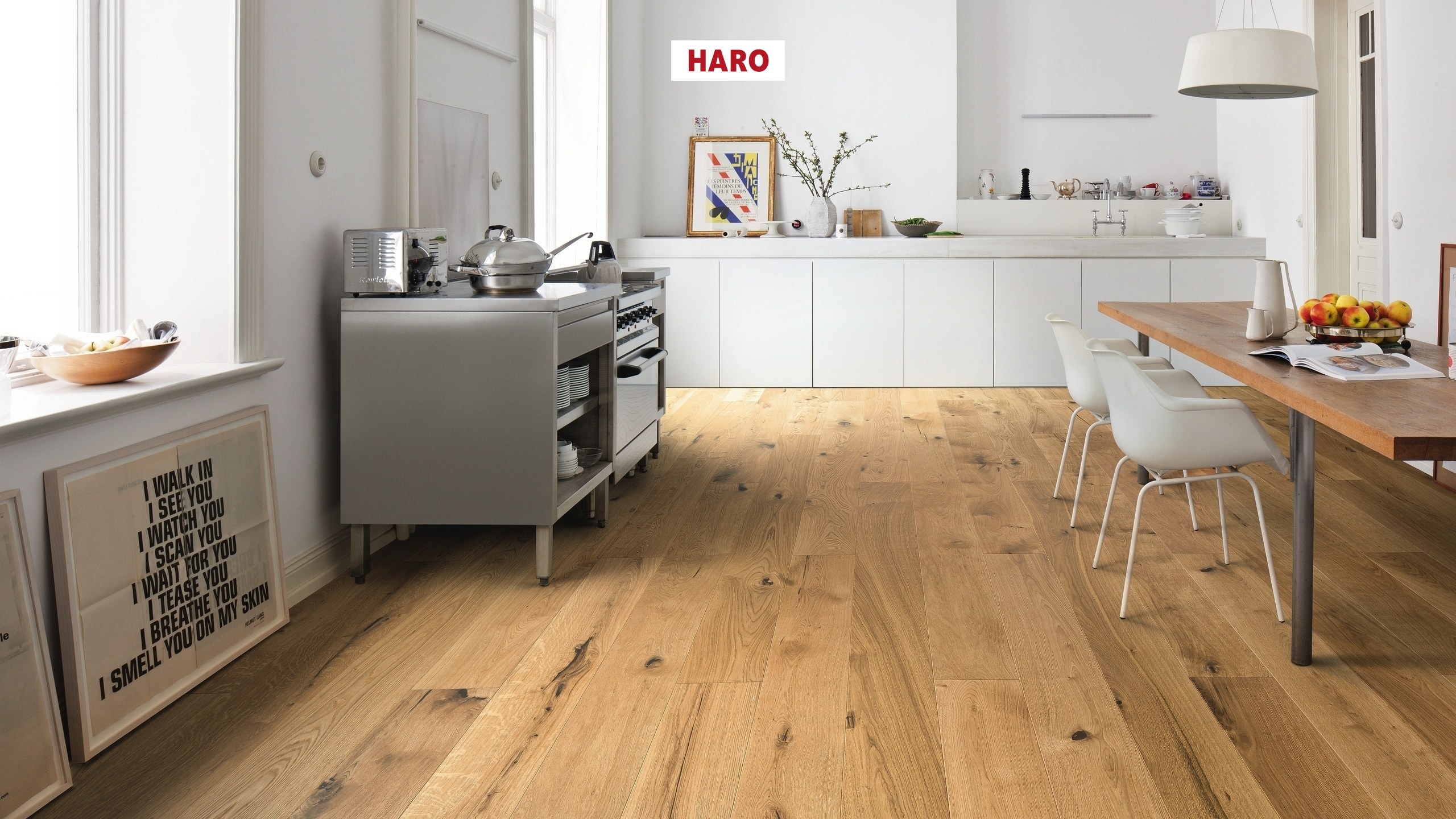 HARO PARQUET 3500 HDF Plank 1-Strip 2V Oak Wendelstein brushed naturaLin plus Top Connect