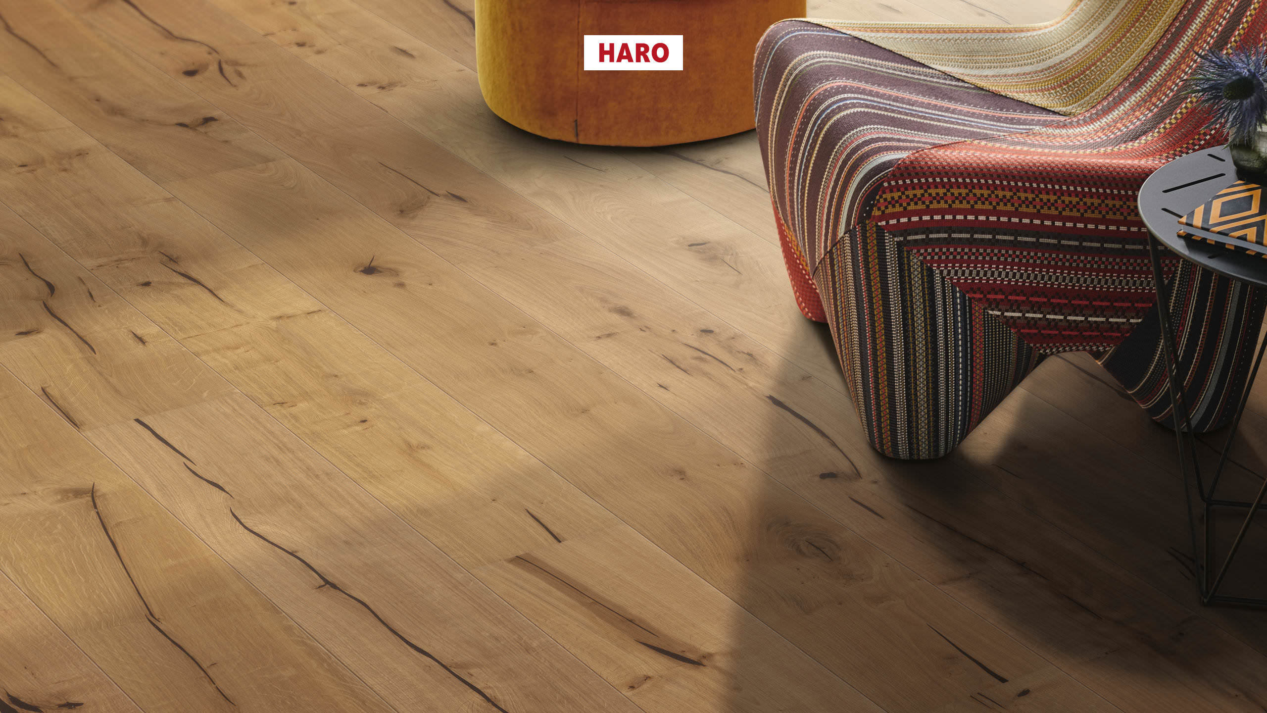 HARO PARQUET 3500 HDF Plank 1-Strip 2V Oak Alabama brushed naturaLin plus Top Connect
