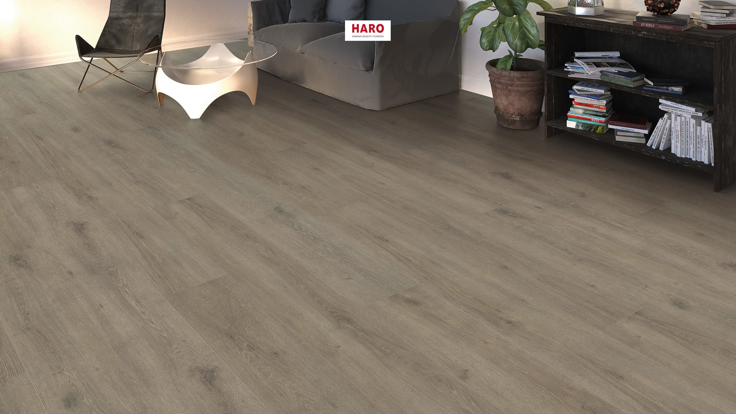 HARO Laminate Floor TRITTY 200 Aqua Gran Via 4V Oak Veneto Mocca* authentic matt Silent Pro Top Connect
