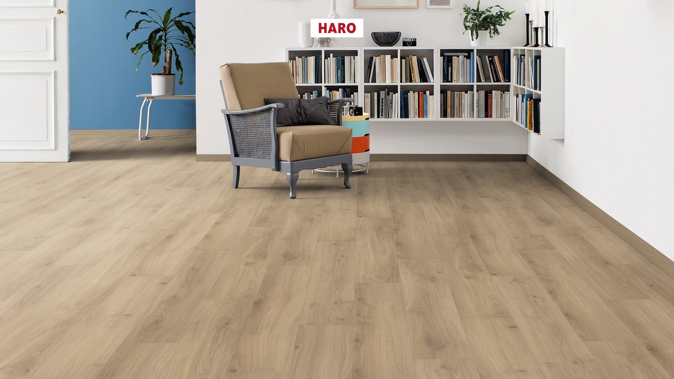 HARO Laminate Floor TRITTY 100 Plank 1-Strip 4V Oak Emilia Puro* authentic soft Silent Pro Top Connect
