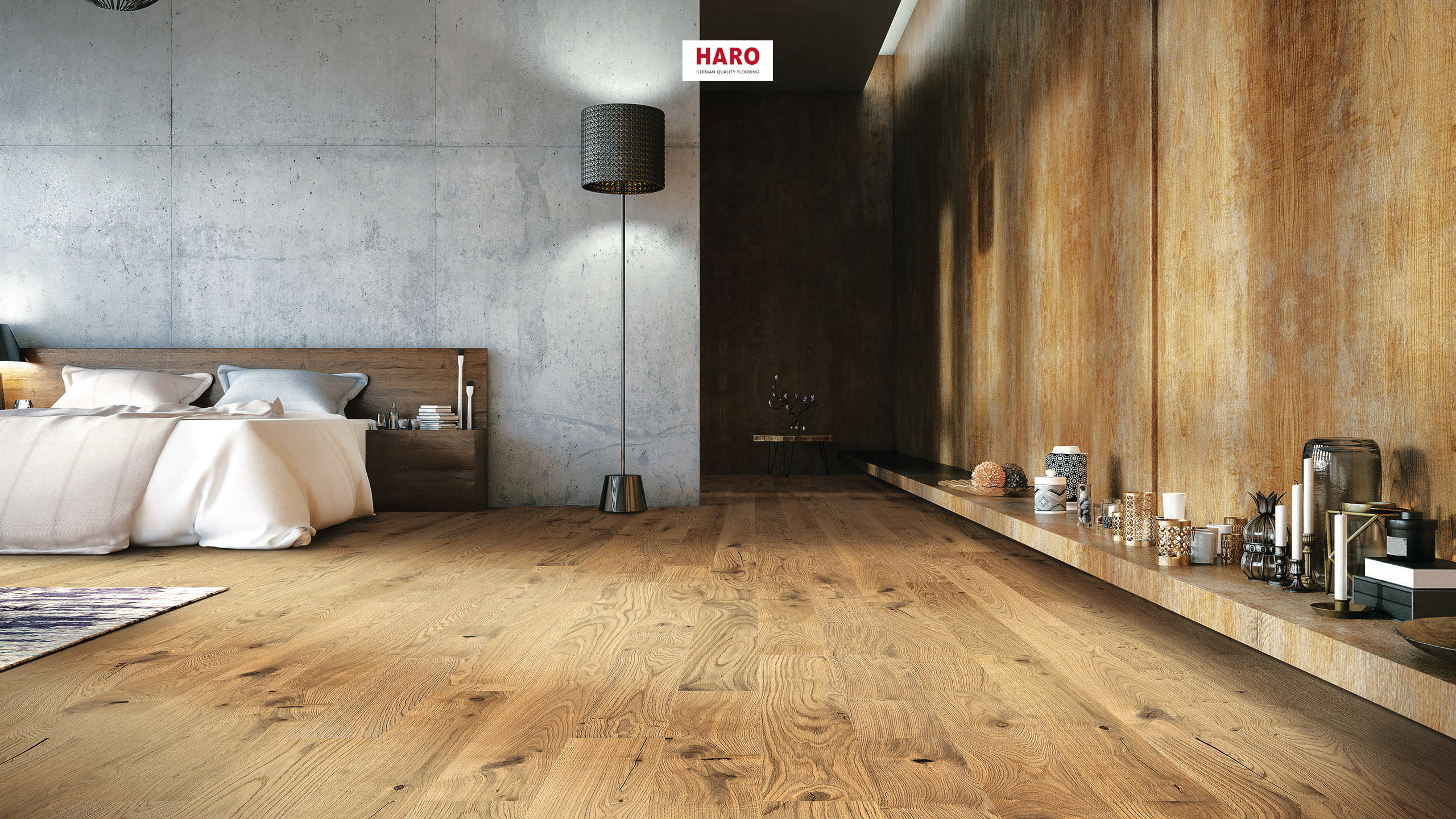 HARO PARQUET 4000 Plank 1-Strip Prestige Oak Sauvage brushed naturaLin plus Tongue and Groove