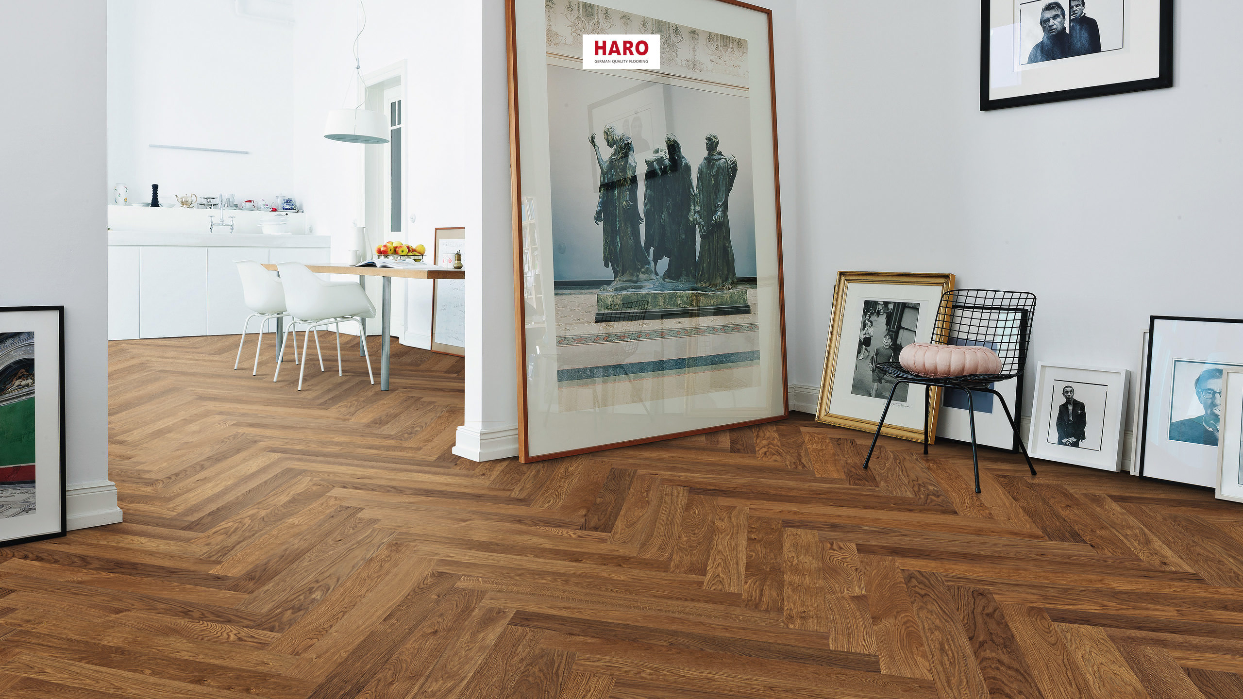 HARO PARQUET 4000 Plank 1-Strip Prestige Amber Oak Markant brushed naturaLin plus Tongue and Groove