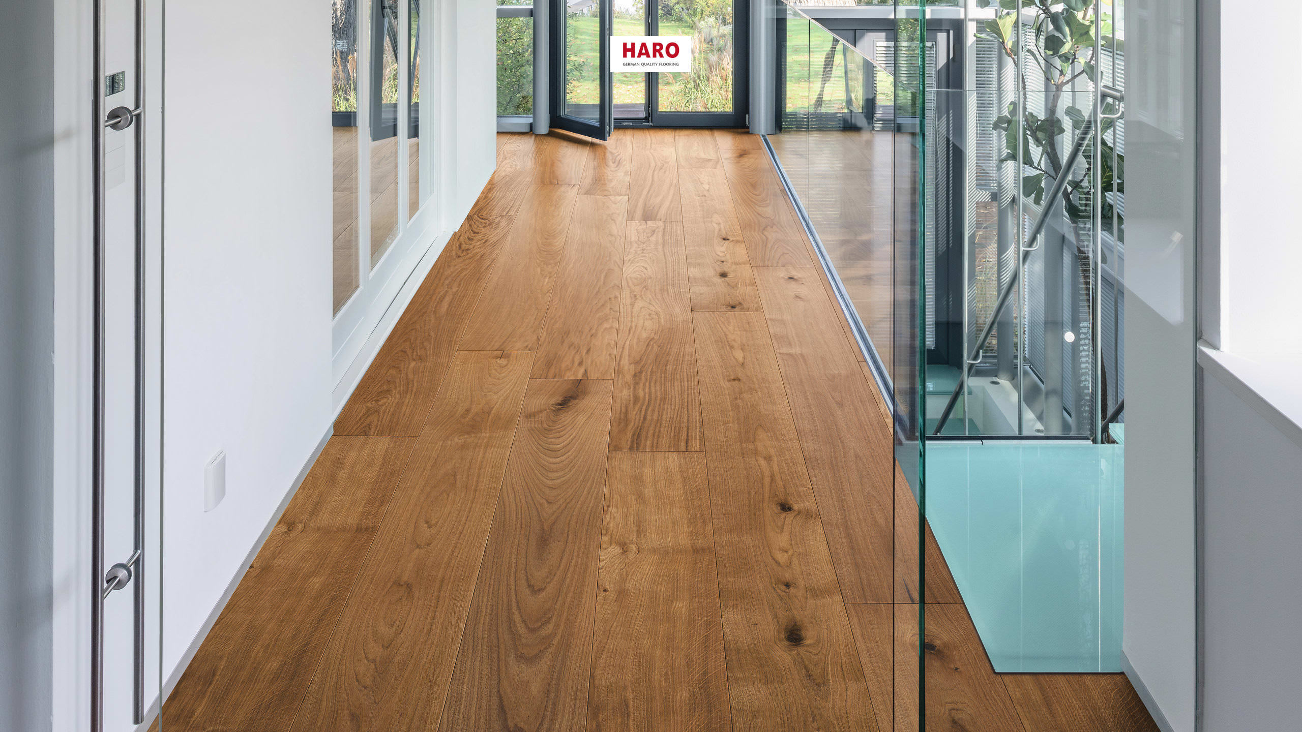 HARO PARQUET 4000 Plank 1-Strip Plaza 240 4V Amber Oak Sauvage brushed naturaLin plus Top Connect