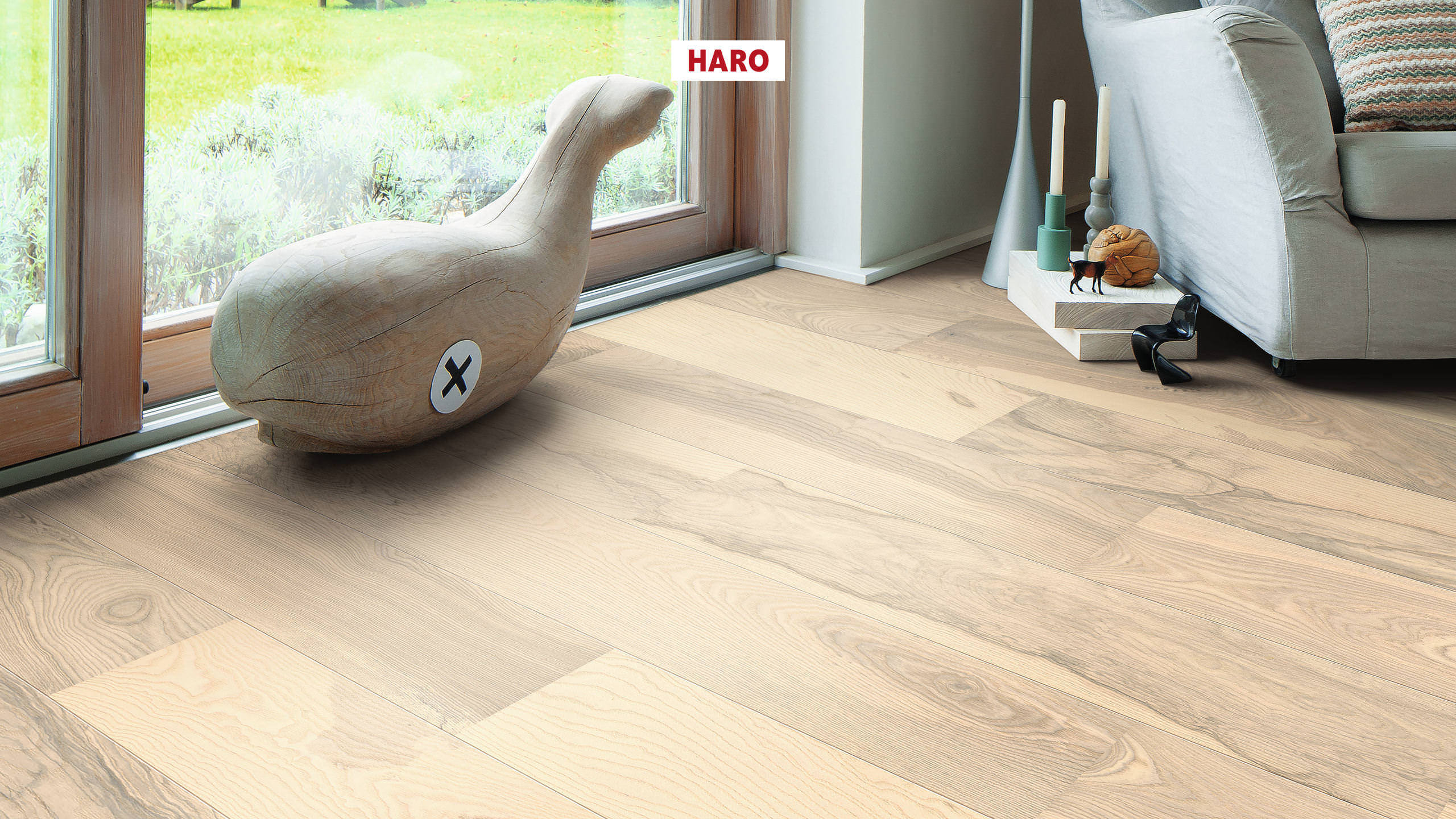 HARO PARQUET 4000 Plank 1-Strip 180 2V Ash Light White Universal brushed naturaDur Top Connect