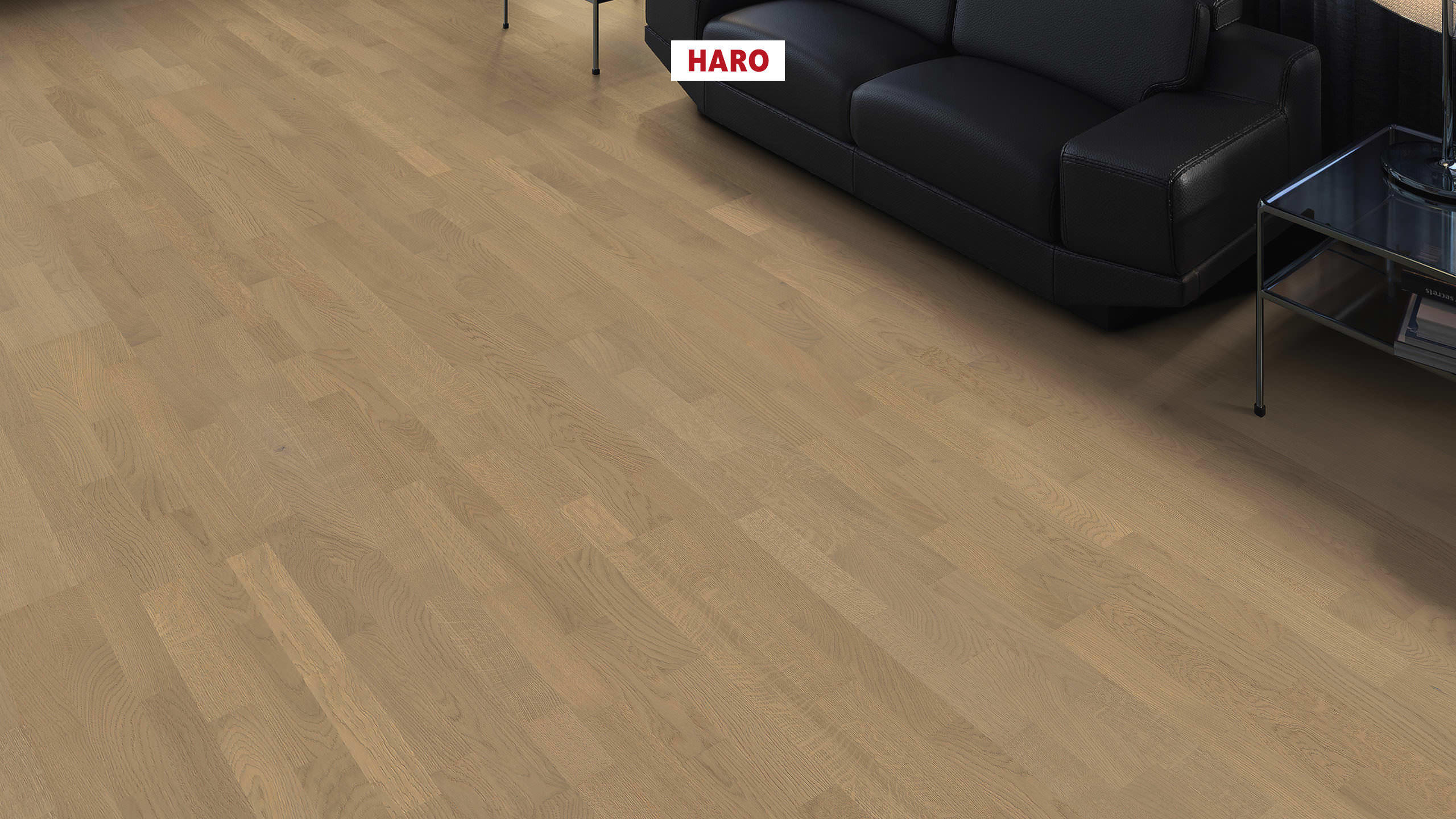 HARO PARQUET 4000 Longstrip Oak Sand Grey Naturale brushed permaDur Top Connect