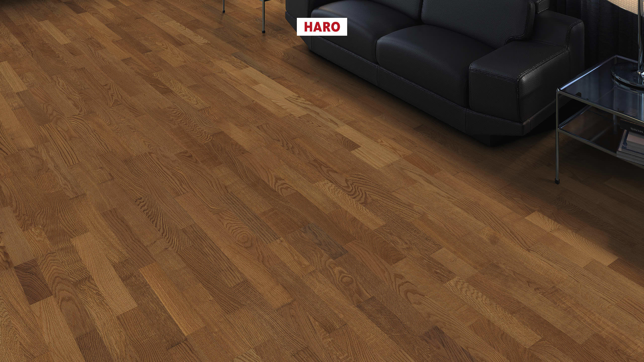 HARO PARQUET 4000 Longstrip Smoked Oak Naturale brushed permaDur Top Connect