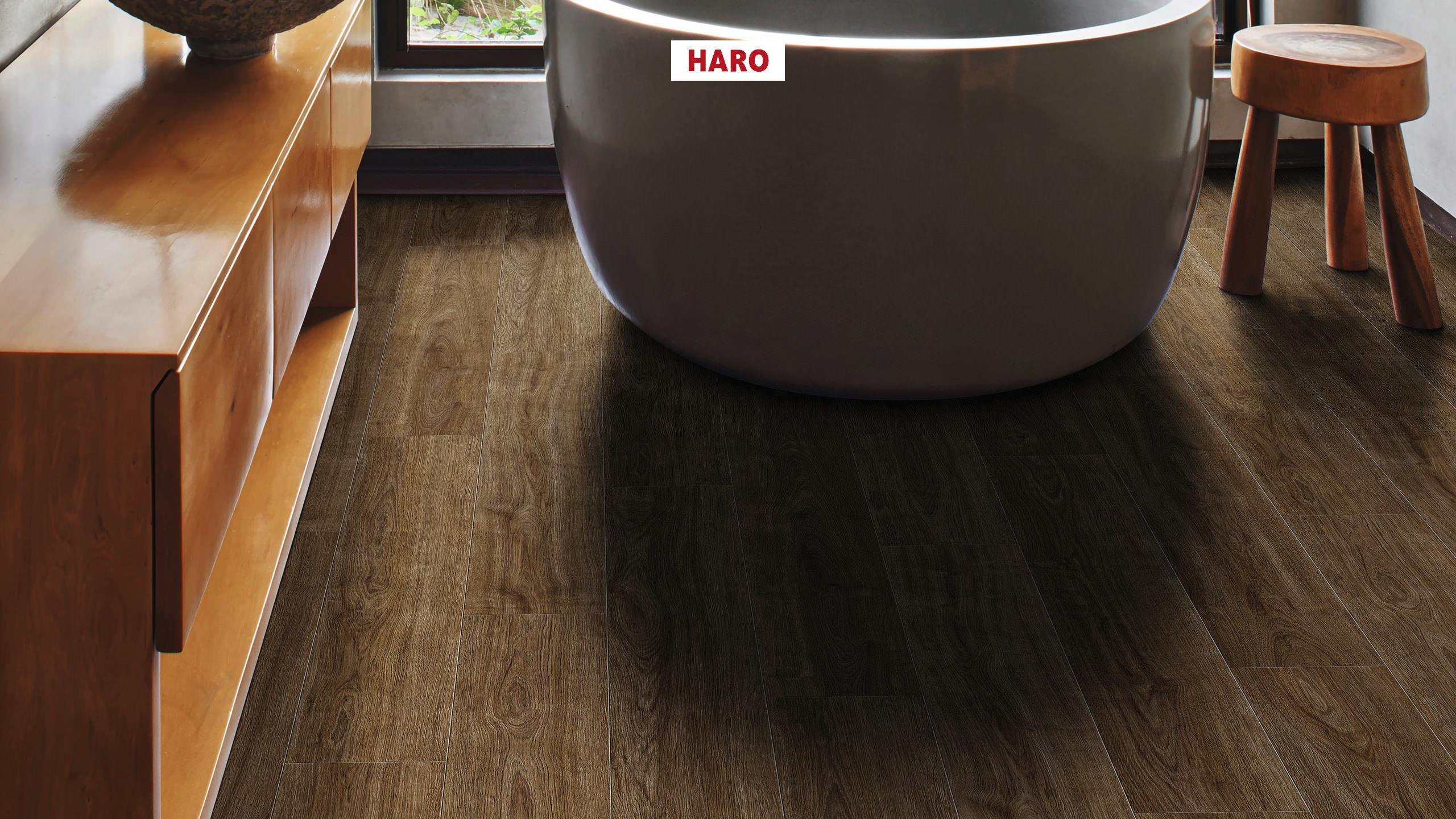 HARO Laminate Floor TRITTY 200 Aqua Plank 1-Strip 4V Oak Eleganza Smoked* authentic Silent Pro Top Connect