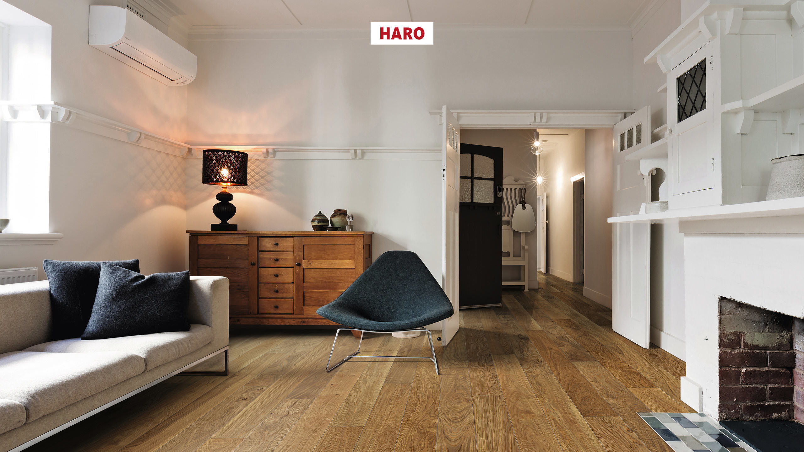 HARO PARQUET 4000 Plank 1-Strip 180 4V Oak Variant brushed naturaLin plus Top Connect