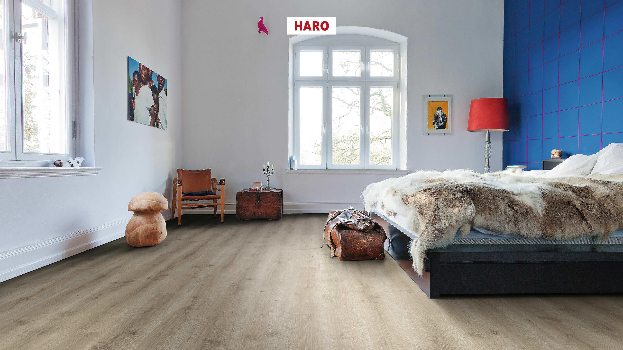 HARO Laminate 7 mm Plank 1-Strip Oak Charmy* textured Top Connect