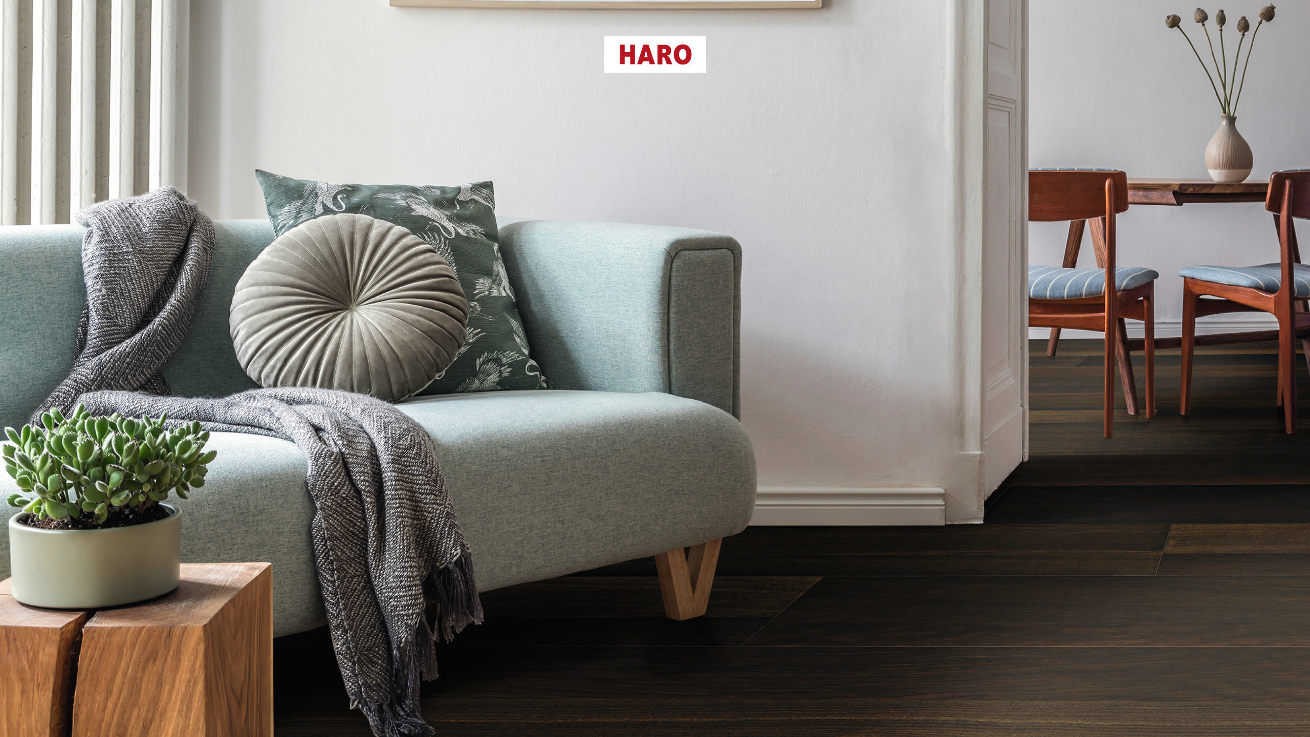 HARO Wood Performance Floor Multivo 2-Strip 4V Amber Smoked Oak brushed naturaDur plus Top Connect