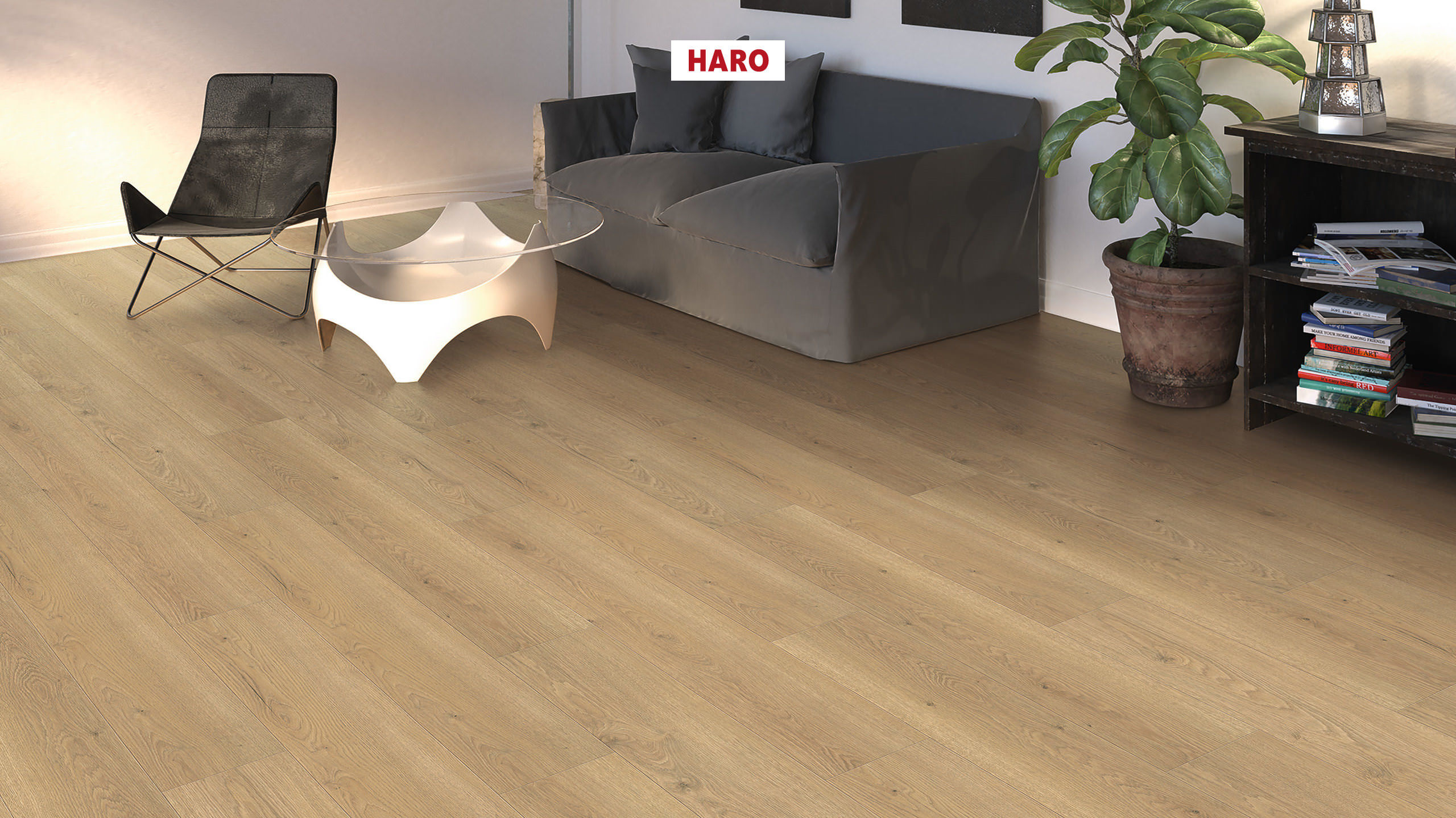 HARO Laminate Floor TRITTY 100 Plank 1-Strip 4V Oak Flavia Puro* authentic Silent Pro Top Connect