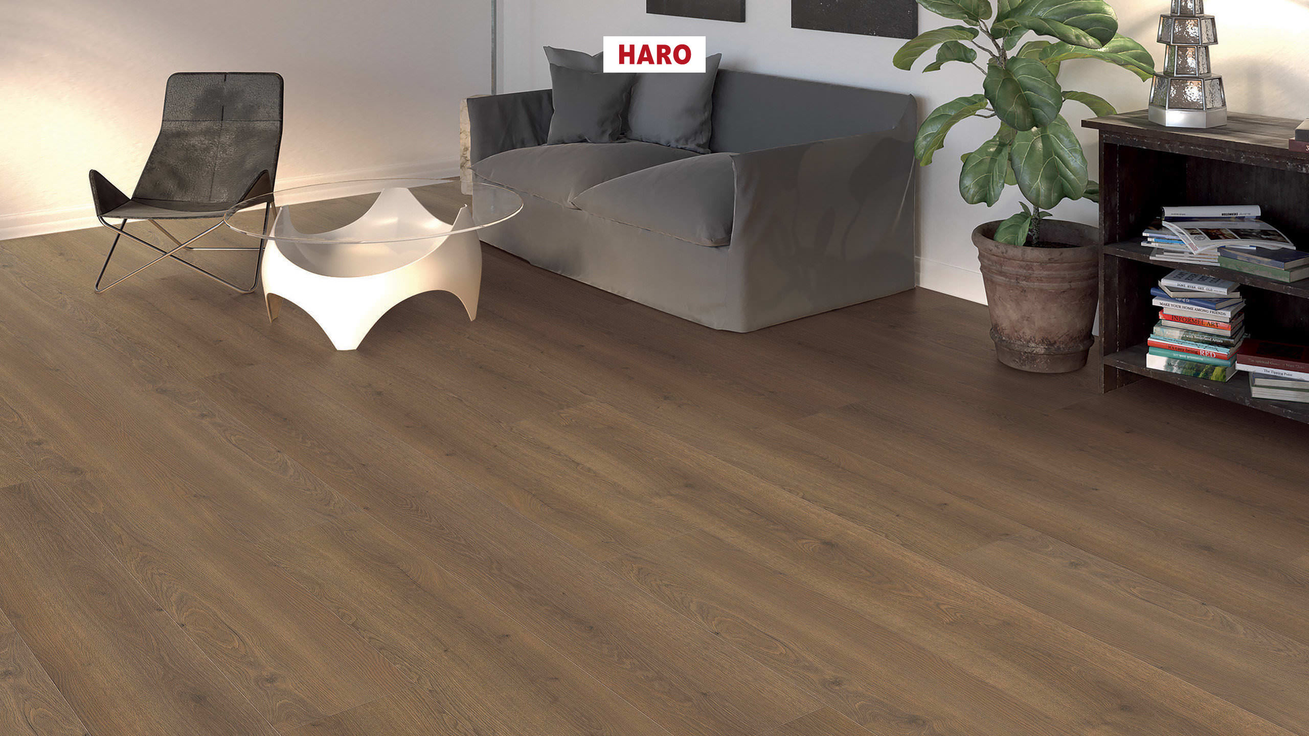 HARO Laminate Floor TRITTY 100 Gran Via 4V Oak Flavia Smoked* authentic Silent CT Top Connect