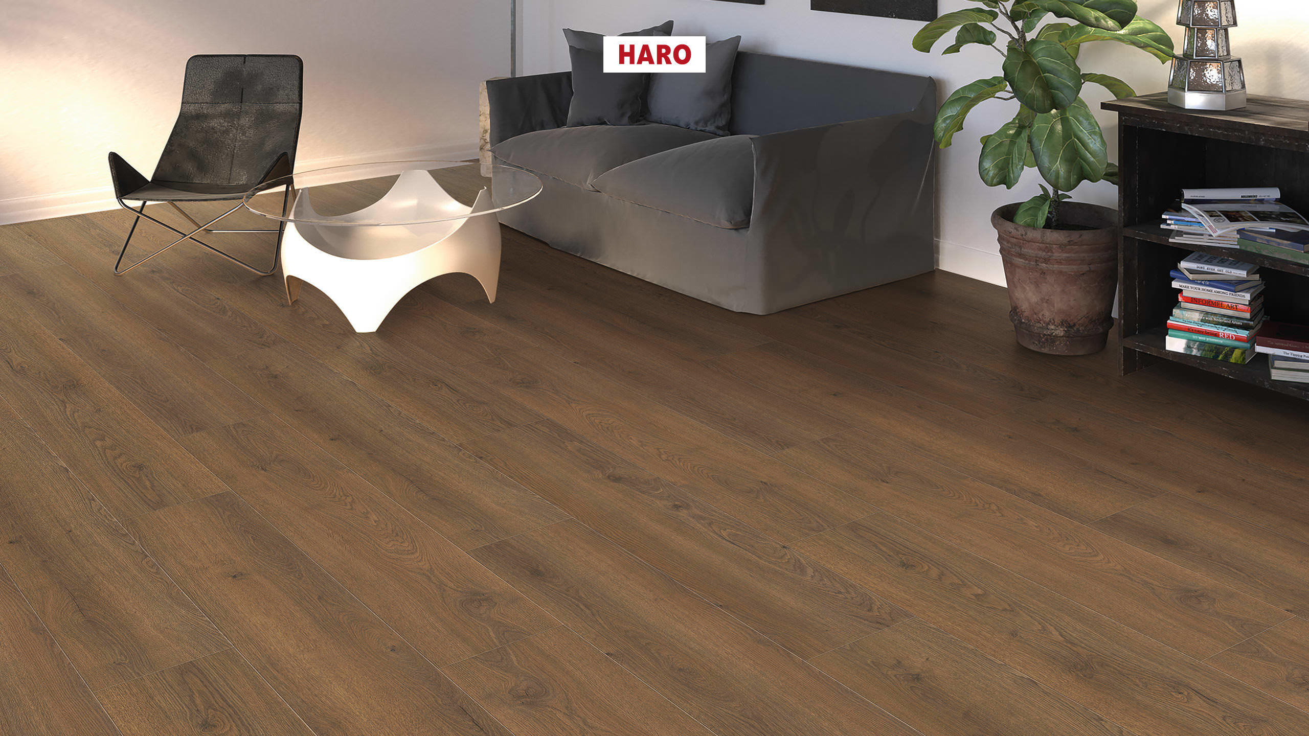 HARO Laminate Floor TRITTY 100 Campus 4V Oak Flavia Smoked* authentic Top Connect