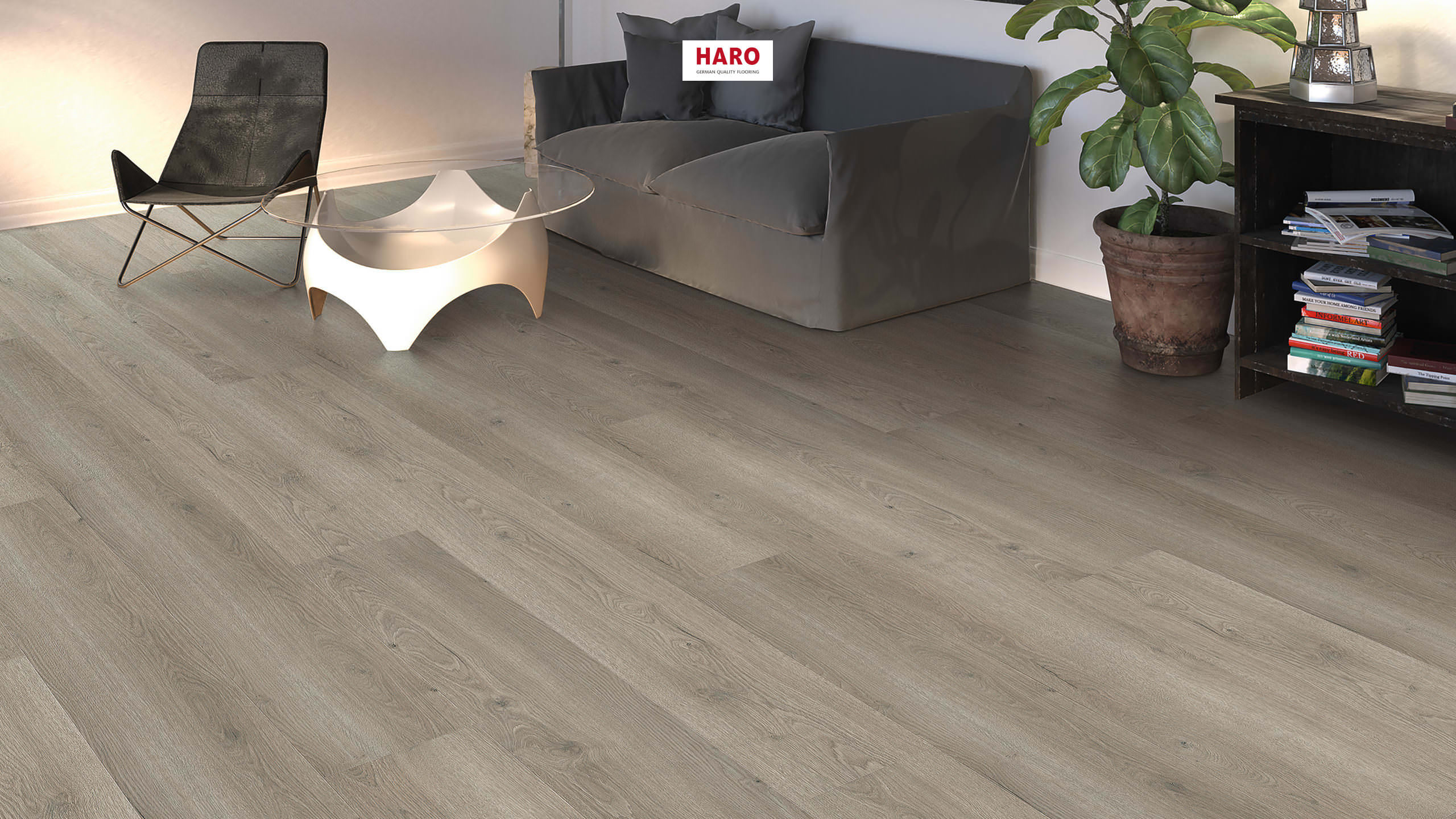 HARO Laminate Floor TRITTY 200 Aqua Gran Via 4V Oak Flavia Grey* authentic Silent CT Top Connect