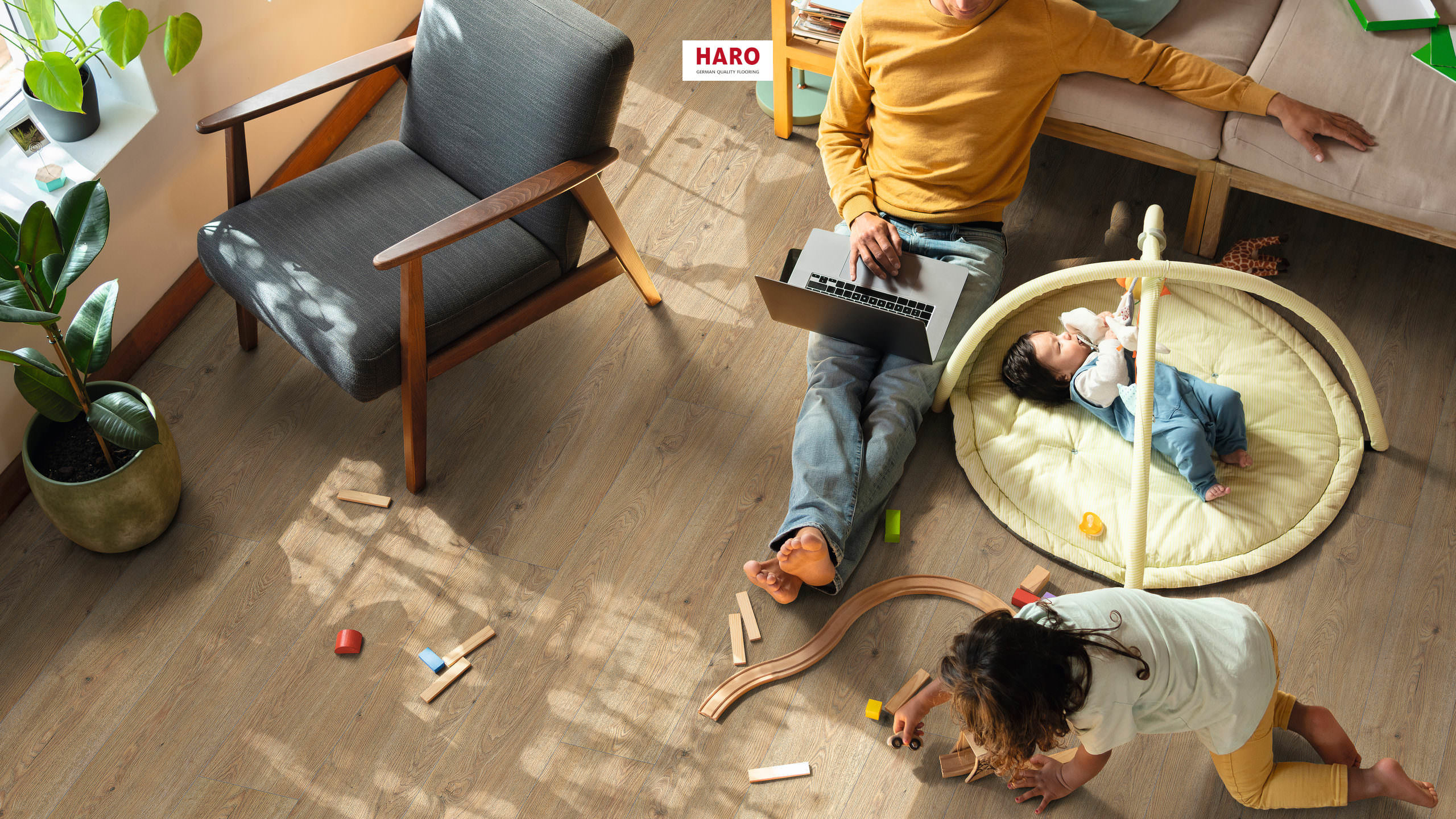 HARO Laminate Floor TRITTY 200 Aqua Gran Via 4V Oak Flavia Puro* authentic Top Connect