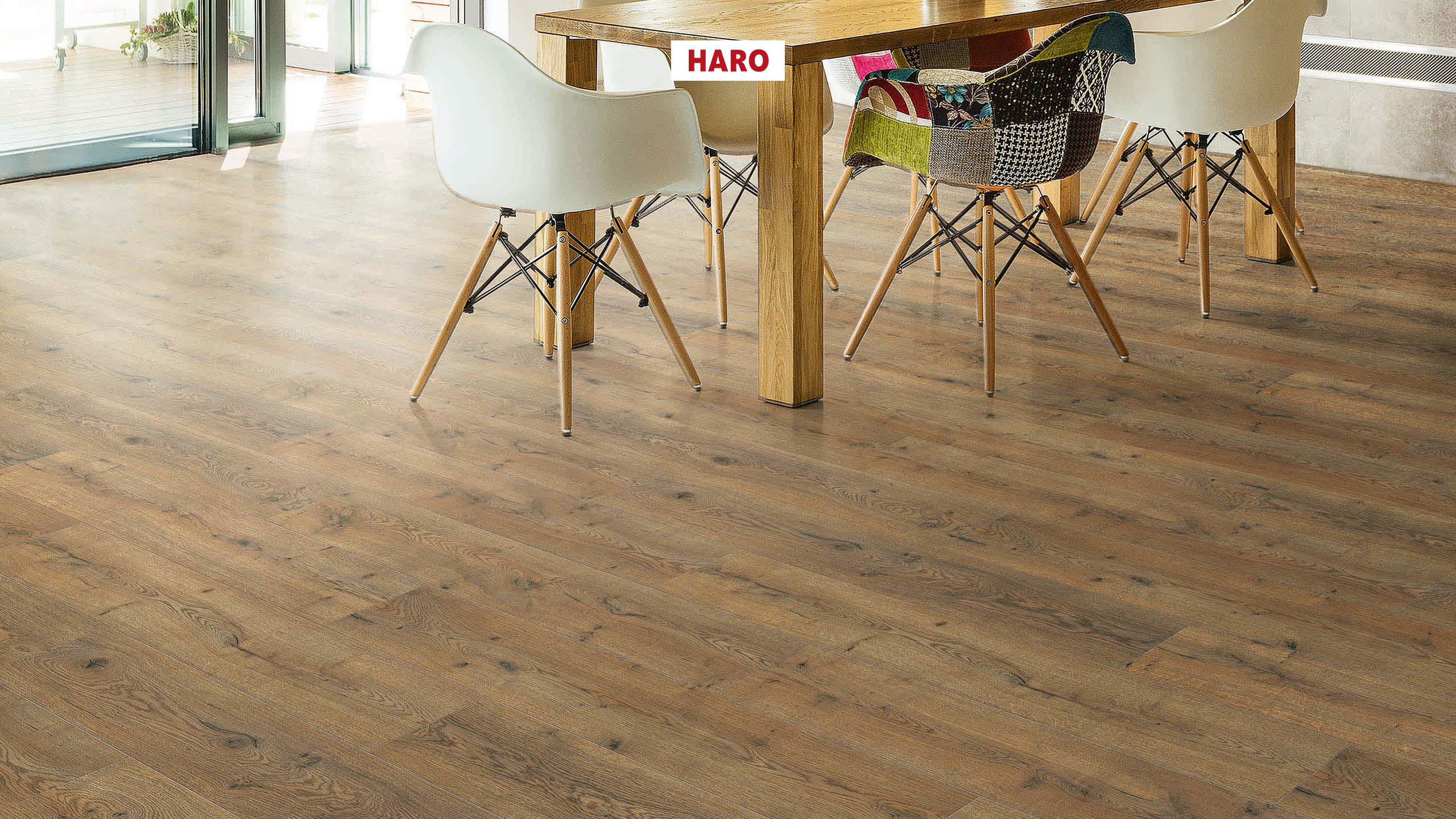 HARO Laminate Floor 7 mm Plank 1-Strip Oak Kiel* textured matt Top Connect