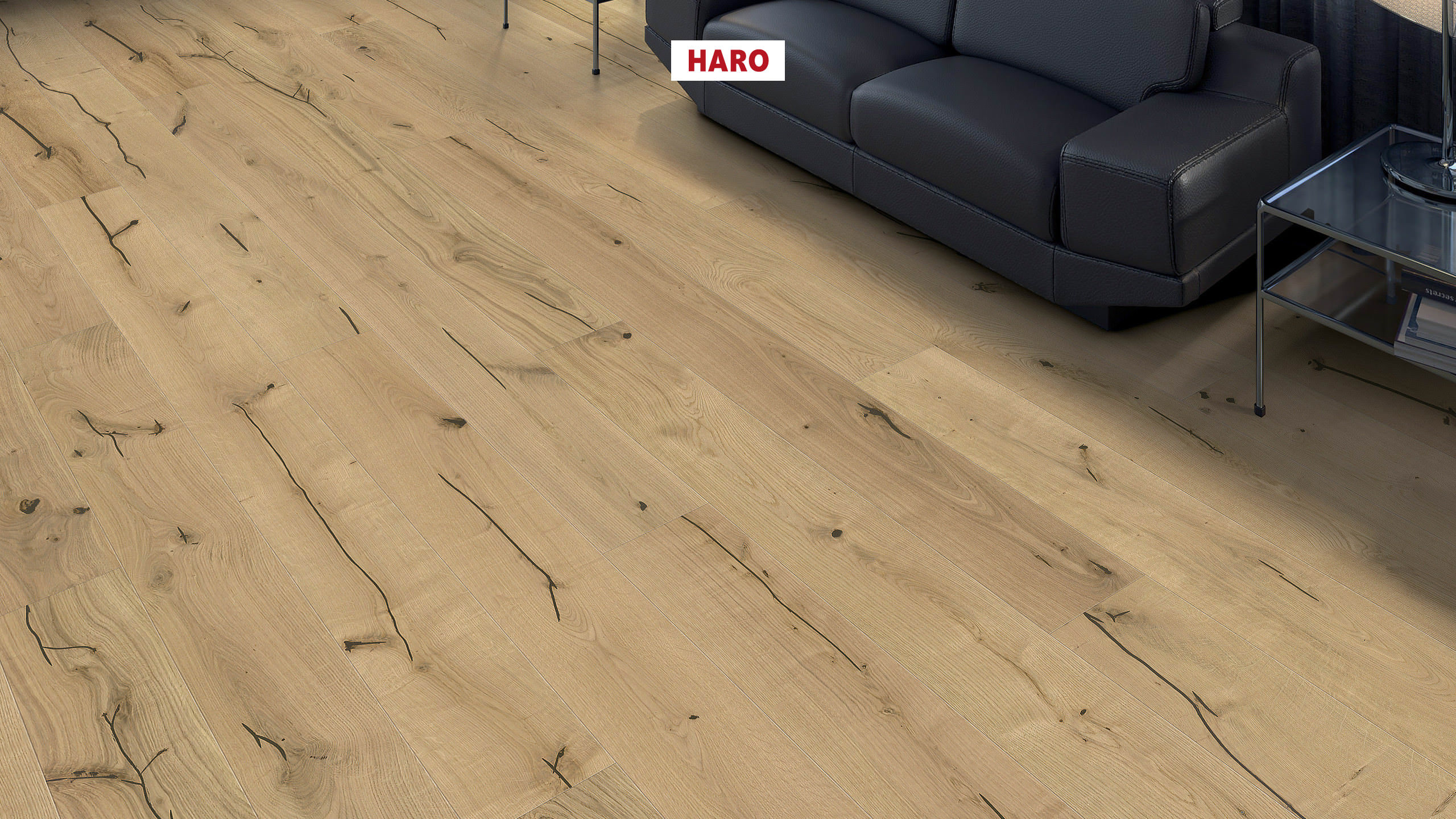 HARO PARQUET 4000 Plank 1-Strip 180 4V Oak Invisible Alabama brushed naturaLin plus Top Connect