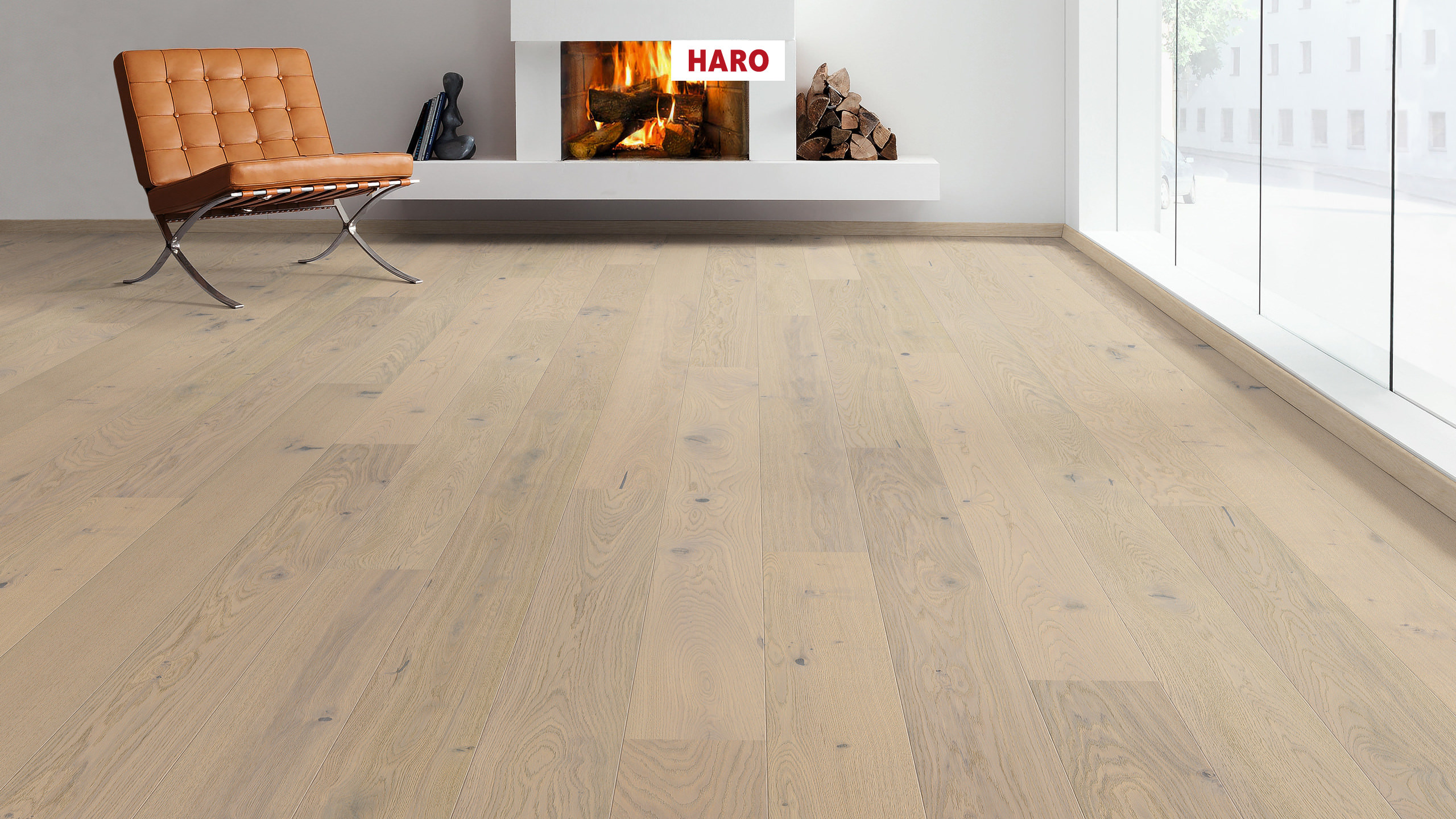 HARO PARQUET 2500 Plank 1-Strip 180 2V Oak Sand Grey Universal brushed naturaDur Top Connect