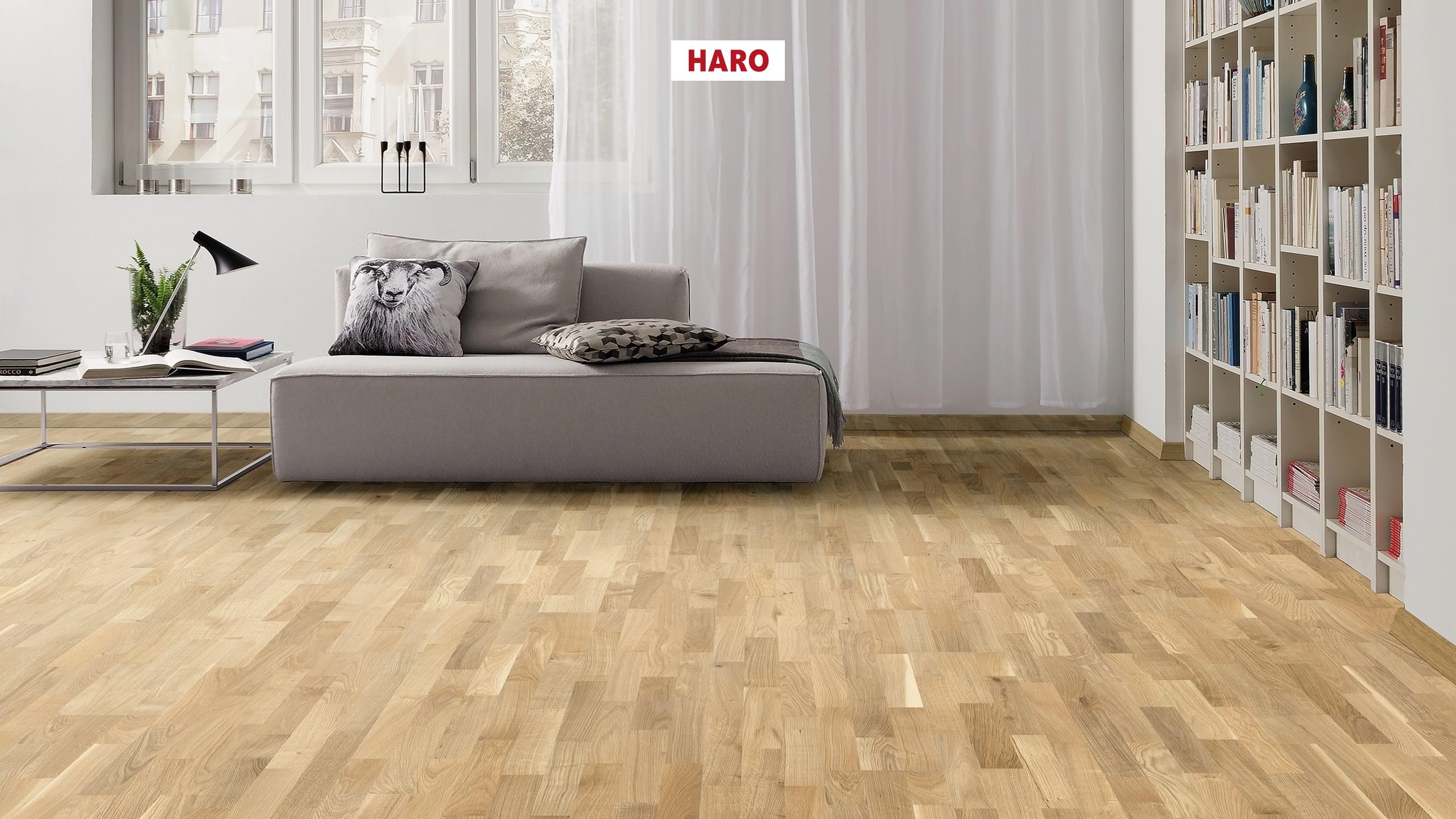HARO PARQUET 2500 Longstrip Oak Invisible Favorit brushed naturaDur Top Connect