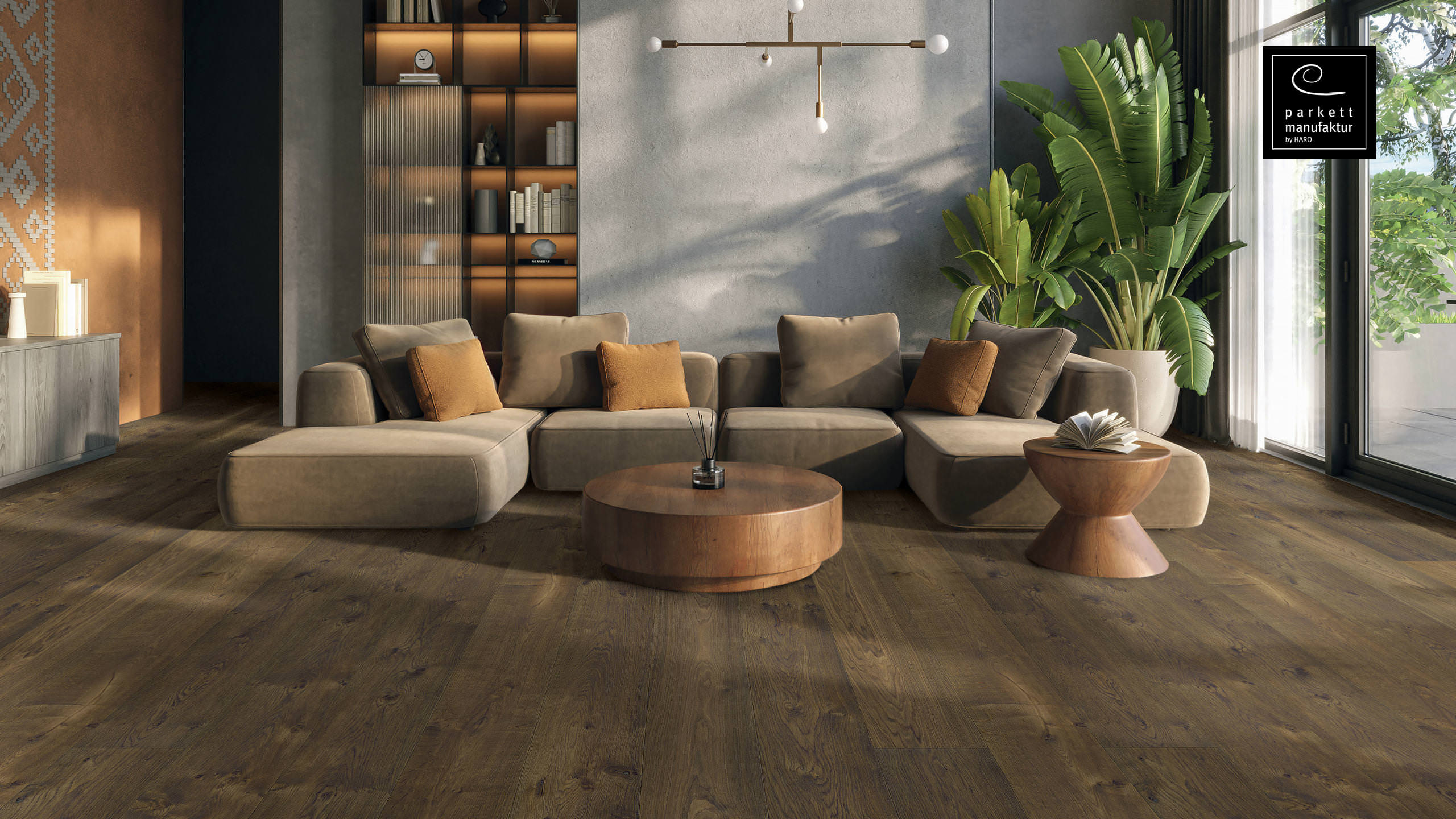 parkettmanufaktur by HARO 6000 Plank 1-Strip XL 4V Fumed Oak Expressiv brushed oleovera Tongue and Groove