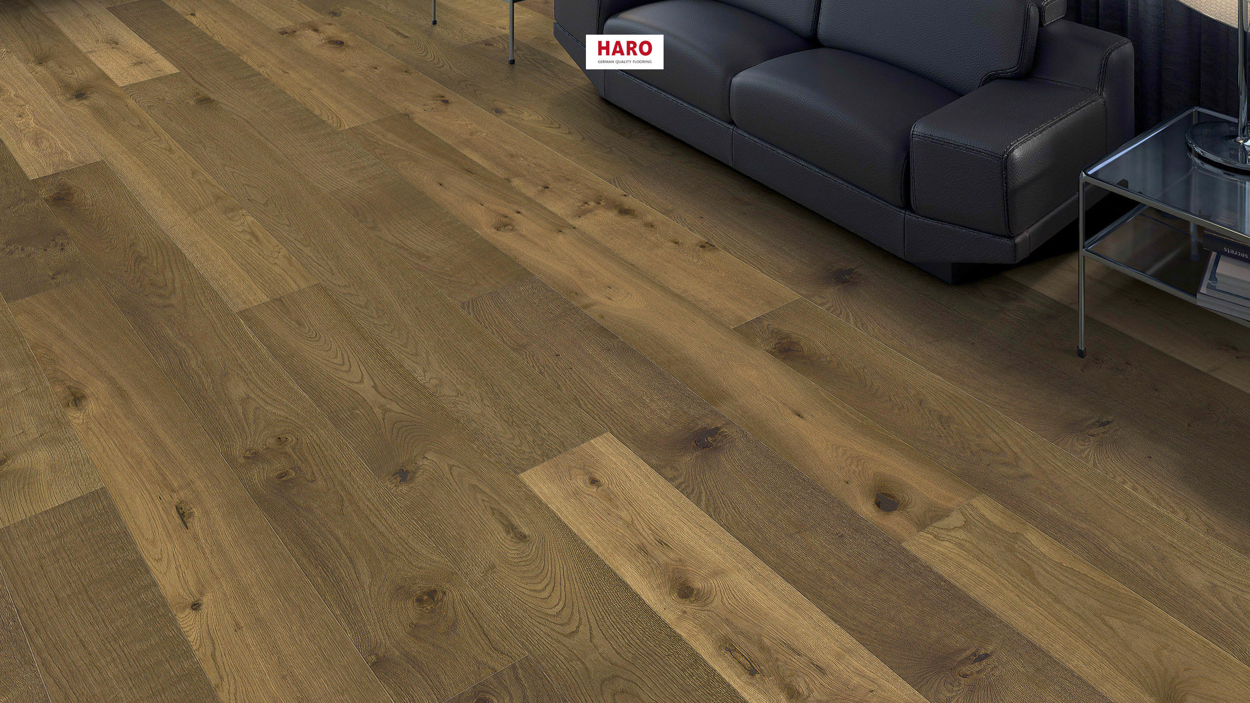 HARO PARQUET 4000 Plank 1-Strip 180 4V Fumed Oak Sauvage scraped naturaLin plus Top Connect