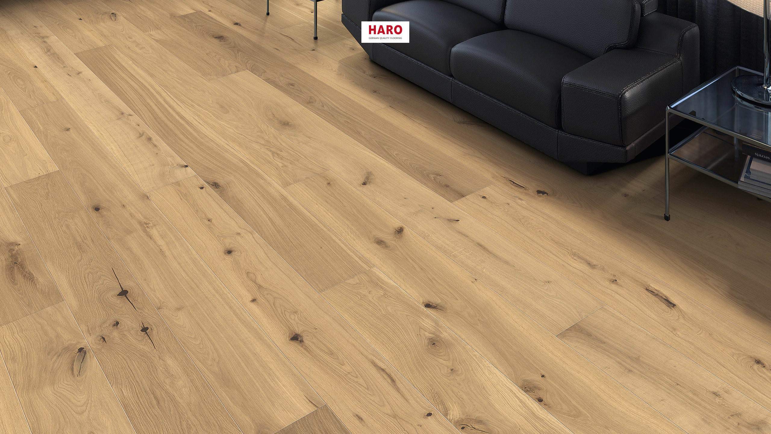 HARO PARQUET 4000 Plank 1-Strip 180 4V Oak Invisible Sauvage naturaDur High Performance Top Connect
