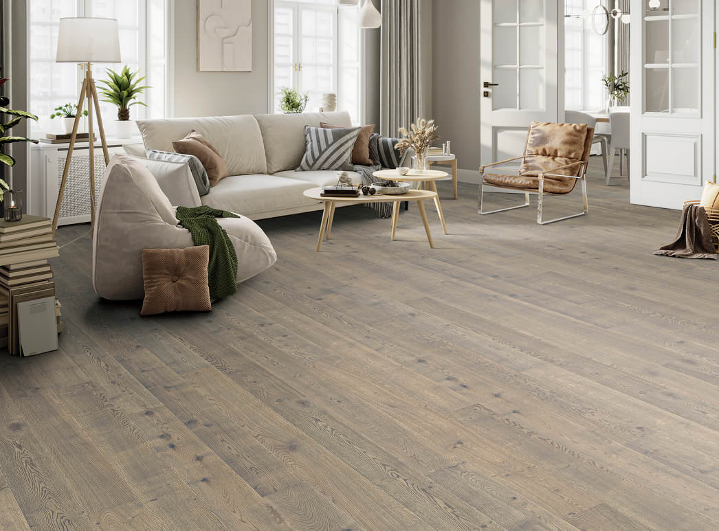 HARO PARQUET 4000 1-lama 180 4V Roble gris tabaco Sauvage retro cepillado naturaLin plus Top Connect