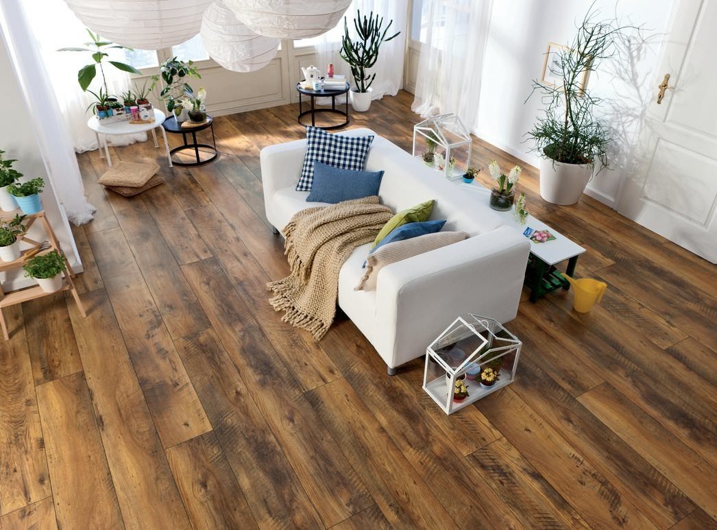 HARO Suelo laminado TRITTY 100 Gran Via 4V Roble Vintage* cepillado mate Silent Pro Top Connect