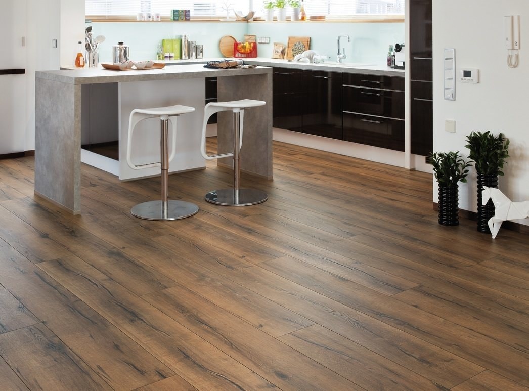 HARO Suelo laminado TRITTY 100 Gran Via 4V Roble italica ahumado* authentic Silent Pro Top Connect