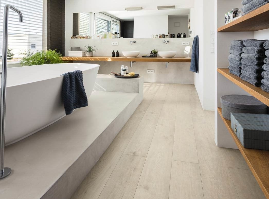 HARO Suelo laminado TRITTY 200 Aqua Gran Via 4V Roble Sicilia blanco* authentic mate Top Connect