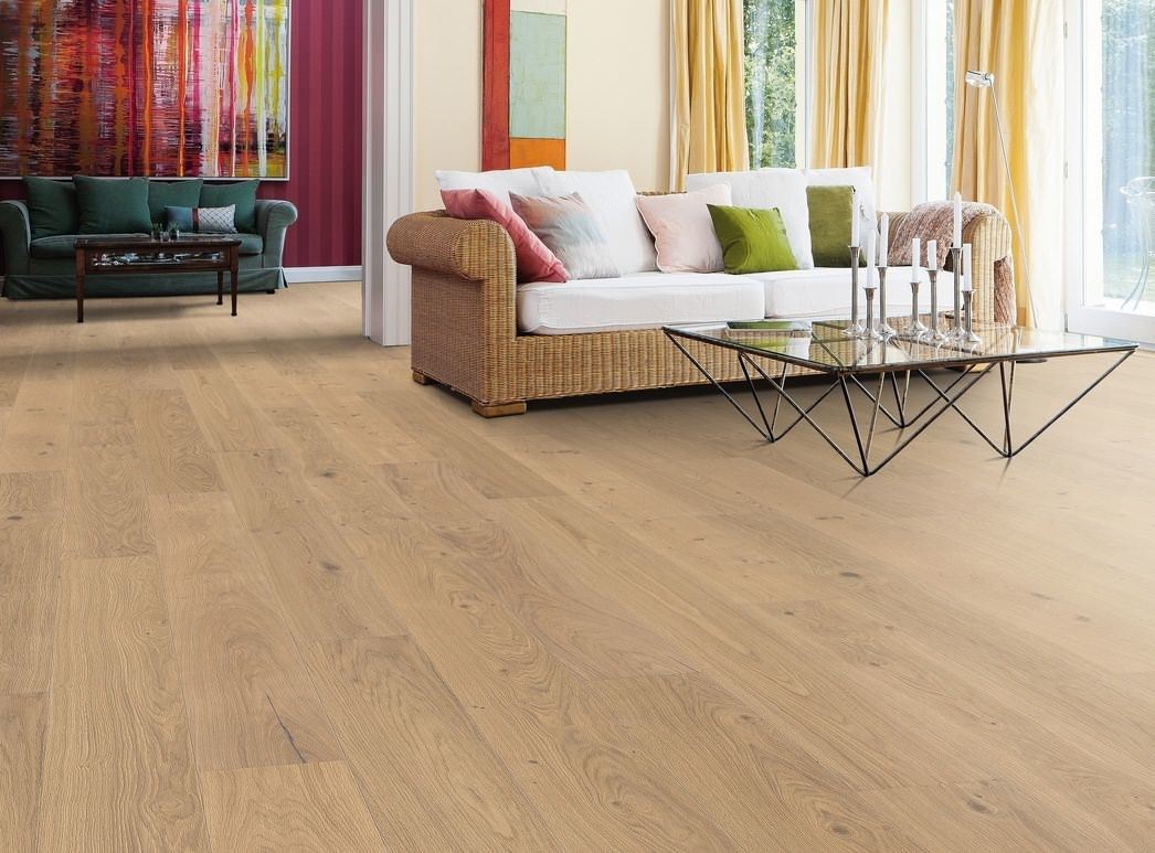 HARO PARQUET 4000 1-lama Plaza 240 4V Roble blanco puro Universal alpin cepillado naturaLin plus Top Connect
