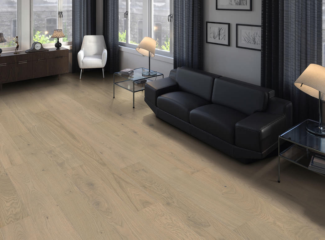 HARO PARQUET 4000 Lama Maxim 4V Roble gris arena Markant cepillado naturaDur Ranura & lengüeta