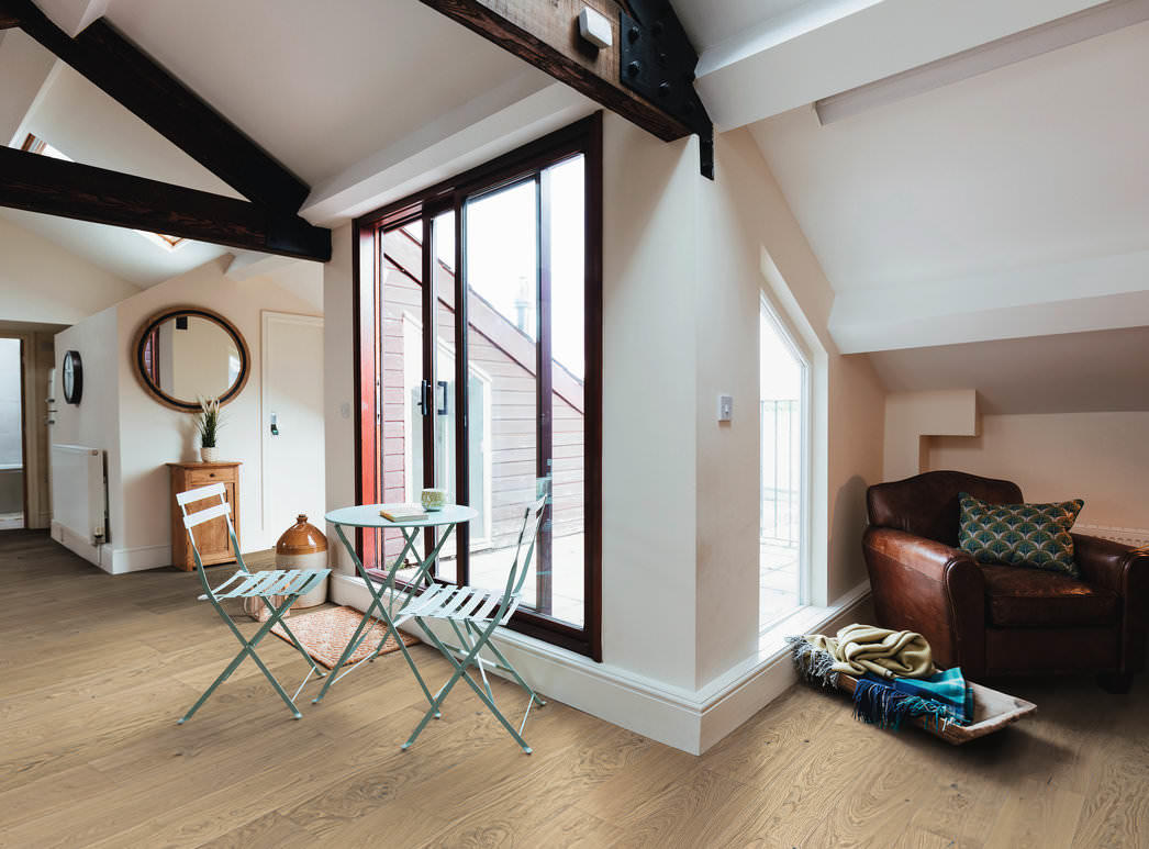 HARO PARQUET 4000 1-lama Plaza 240 4V Roble blanco luz Sauvage cepillado naturaLin plus Top Connect