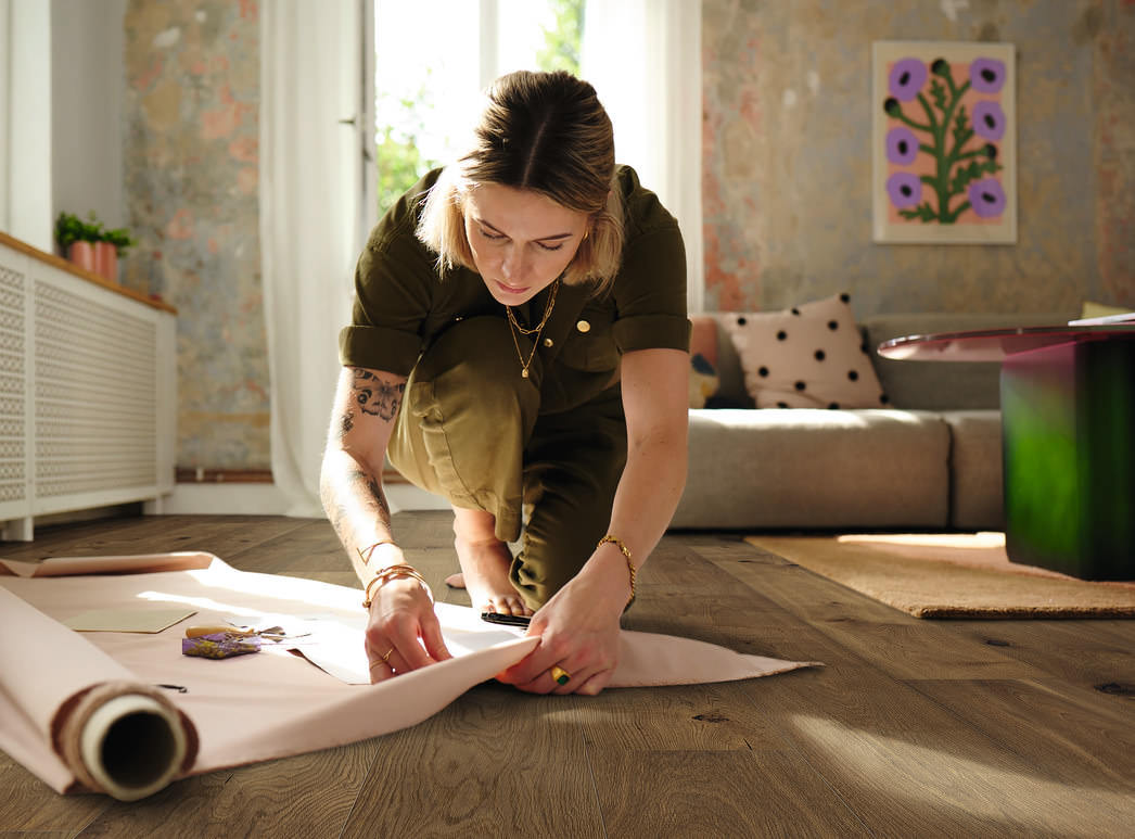 HARO PARQUET 4000 1-lama Plaza 240 4V Roble fumé invisible Universal cepillado naturaLin plus Top Connect