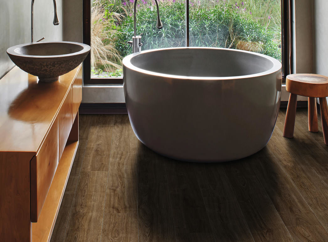 HARO Suelo laminado TRITTY 200 Aqua 1-lama 4V Roble Eleganza ahumado* authentic Silent CT Top Connect