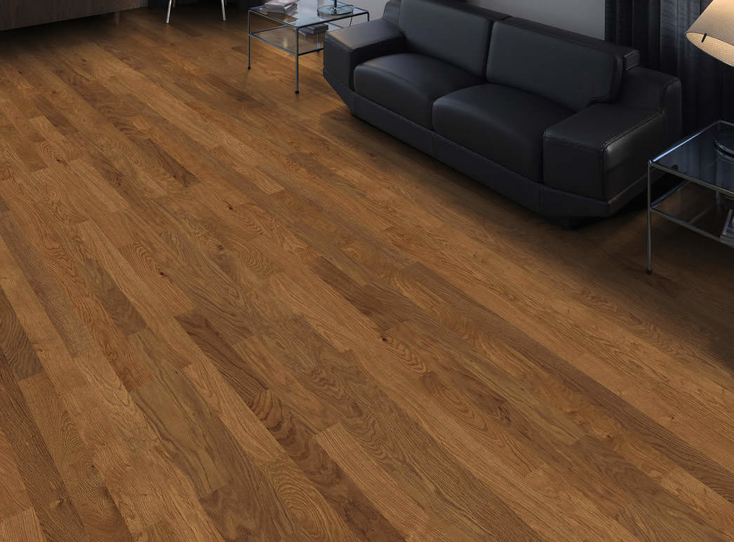 HARO PARQUET 4000 Lama Allegro Roble ahumado Naturale cepillado naturaDur Ranura & lengüeta