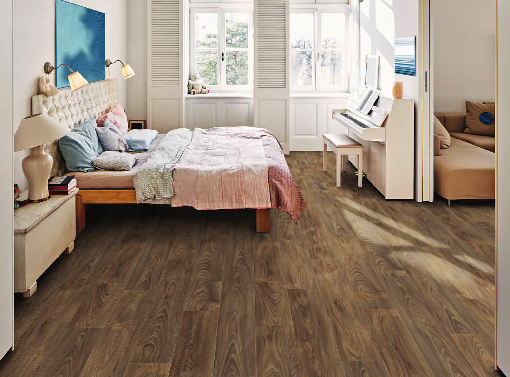 HARO Suelo laminado TRITTY 100 1-lama 4V Nogal Vario* authentic soft Silent CT Top Connect