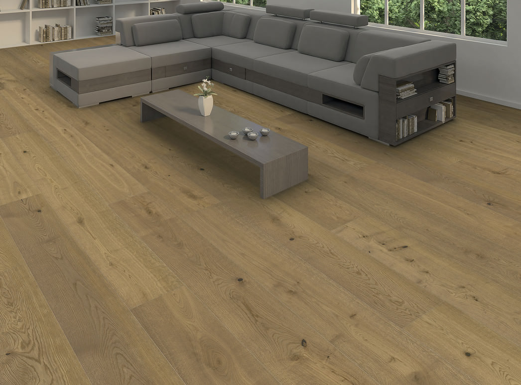 HARO PARQUET 4000 1-lama Plaza 240 4V Roble fumé invisible Universal cepillado naturaLin plus Top Connect