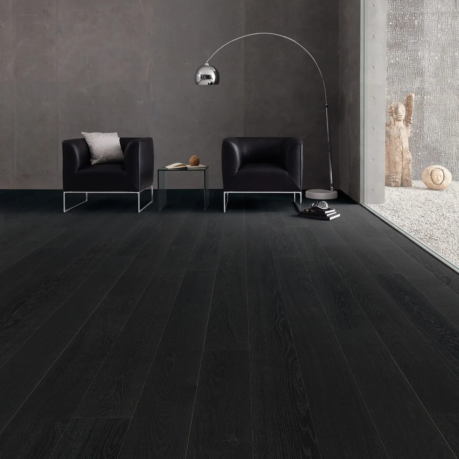 Produktbild 4 1-lama 4V Roble negro carbón Selectiv cepillado