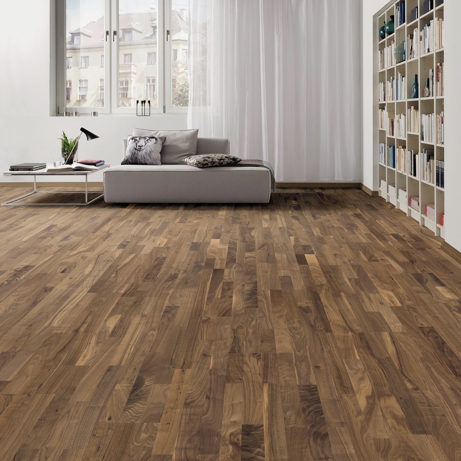 HARO PARQUET 4000 3-lamas Nogal americano Favorit naturaDur Top Connect