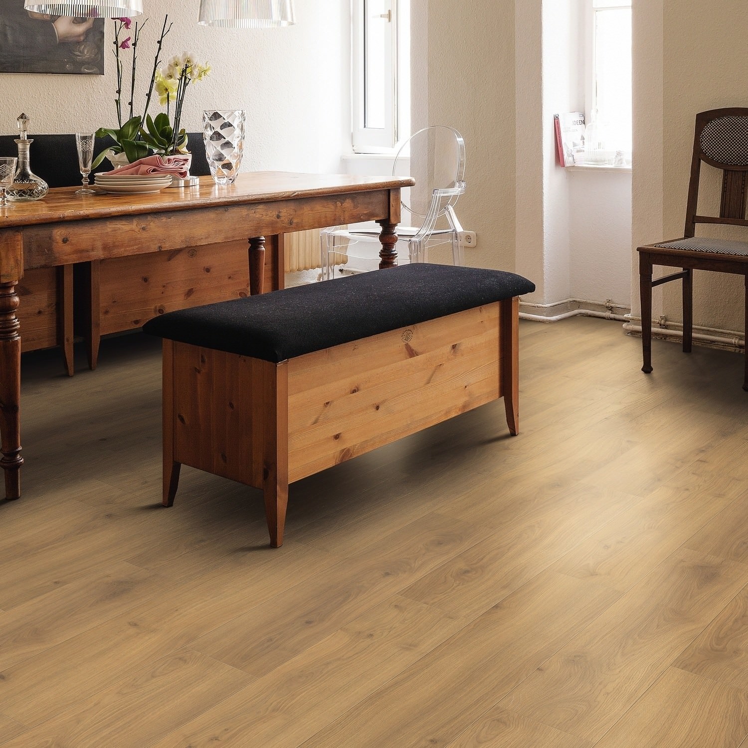 HARO Suelo laminado TRITTY 200 Aqua 1-lama 4V Roble Emilia miel* authentic soft Silent Pro Top Connect