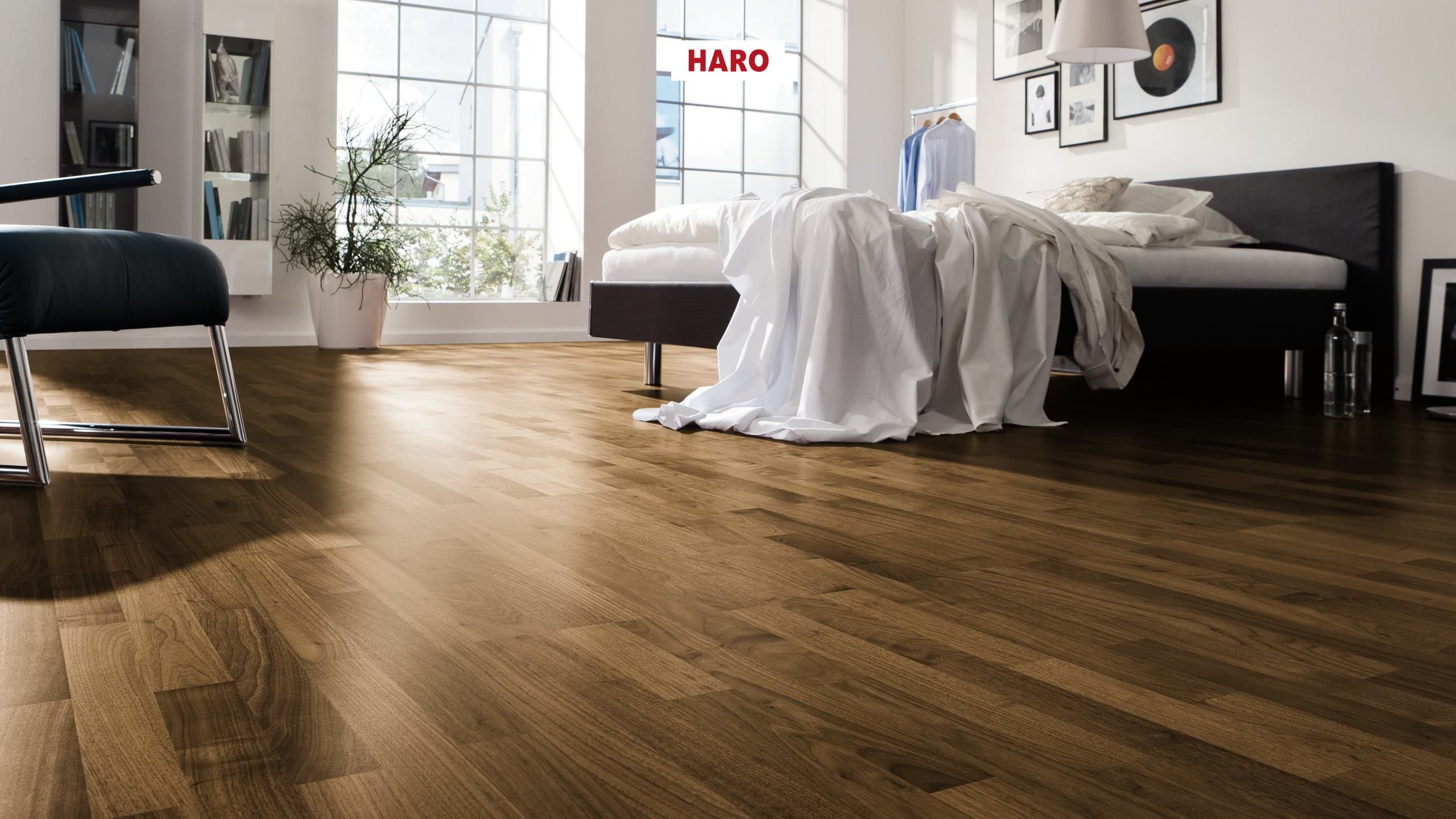 HARO PARQUET 4000 3-lamas Nogal americano Trend permaDur Top Connect