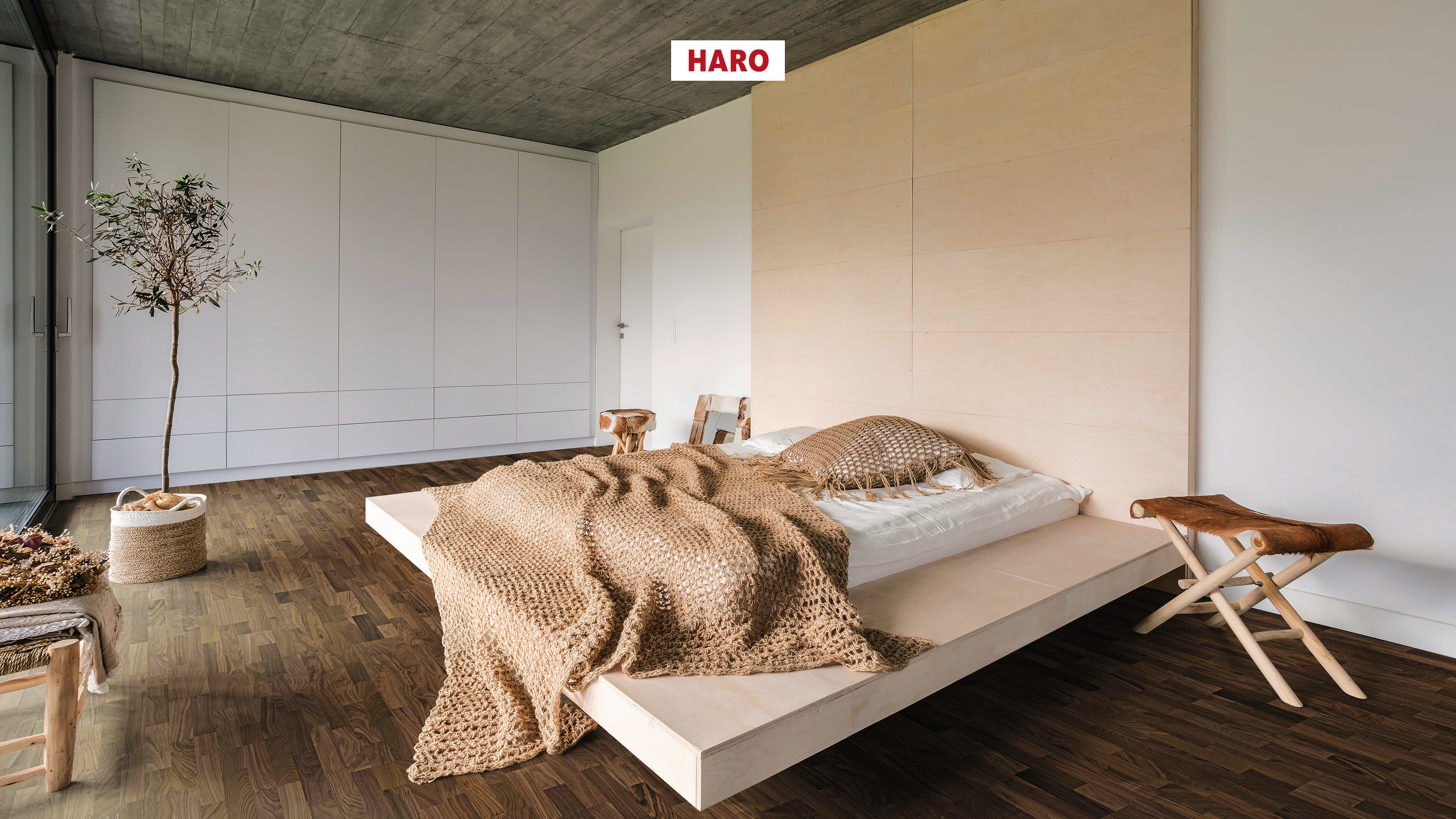 HARO PARQUET 4000 3-lamas Nogal americano Trend permaDur Top Connect
