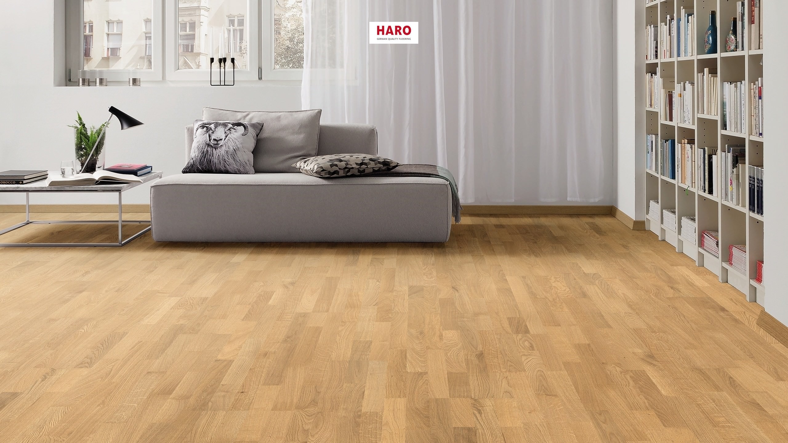 HARO PARQUET 4000 3-lamas Roble Trend cepillado naturaLin plus Top Connect