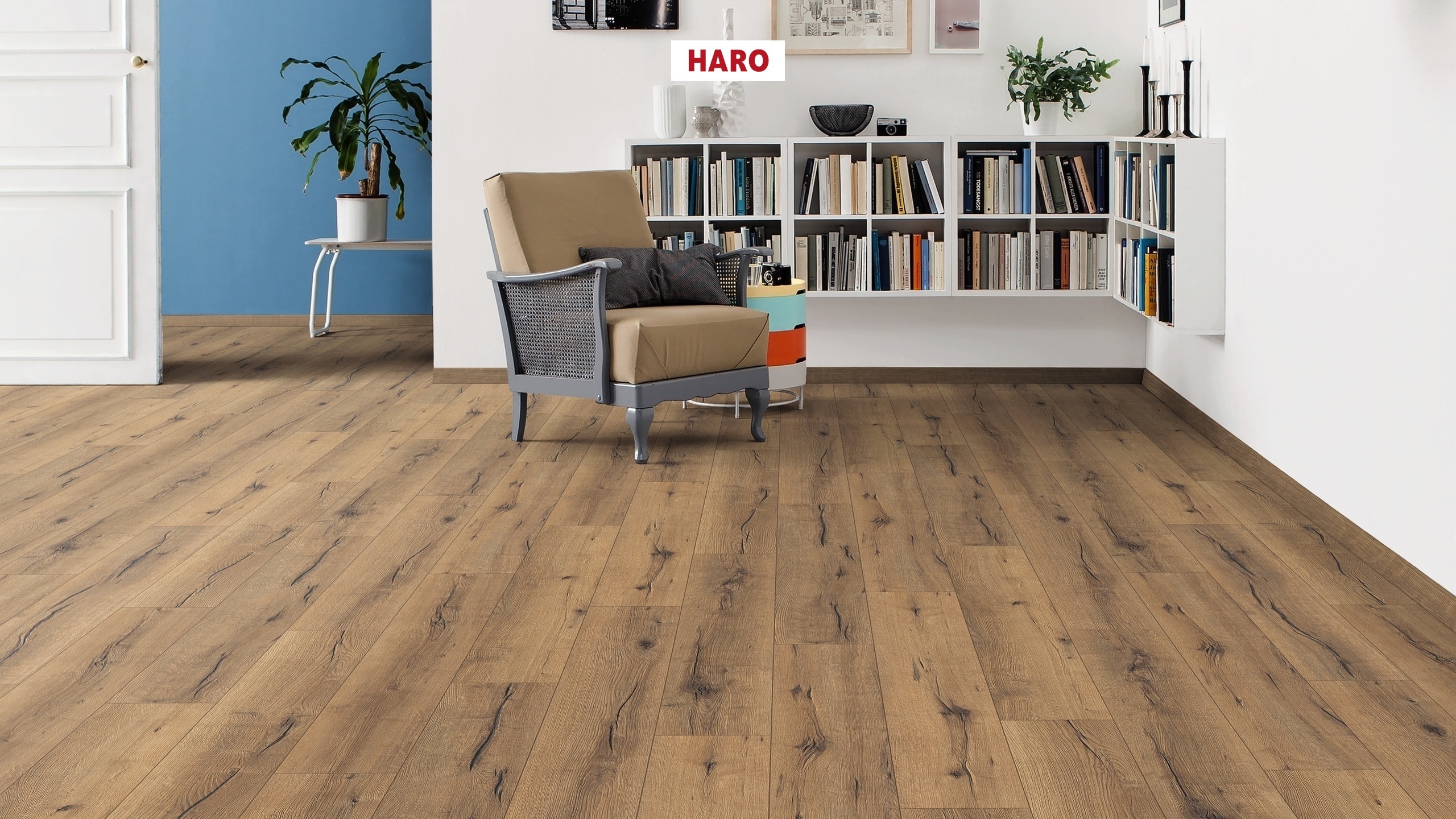 HARO Suelo laminado TRITTY 100 1-lama 4V Roble italica natur* authentic Top Connect