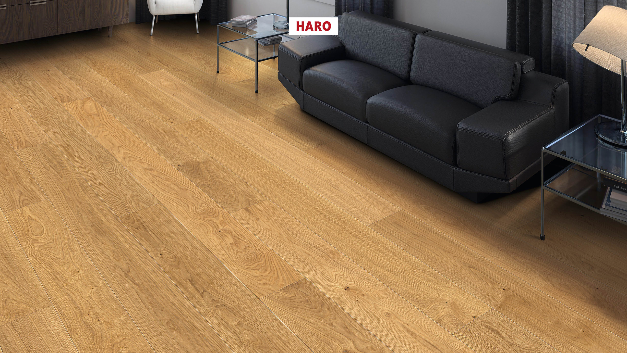 HARO PARQUET 4000 1-lama 180 4V Roble Exklusiv cepillado naturaLin plus Top Connect