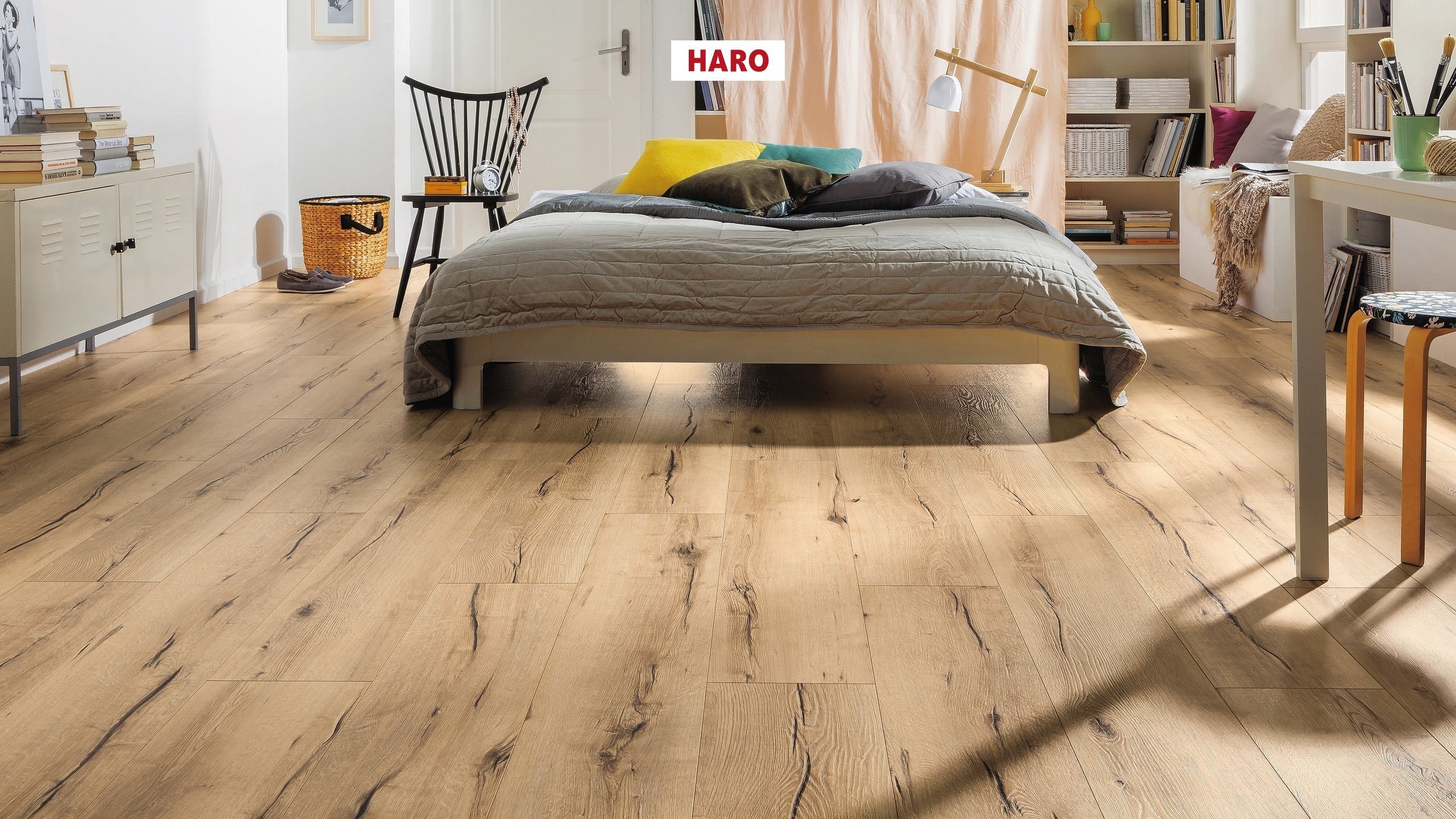 HARO Suelo laminado TRITTY 100 Campus 4V Roble italica creme* authentic Top Connect