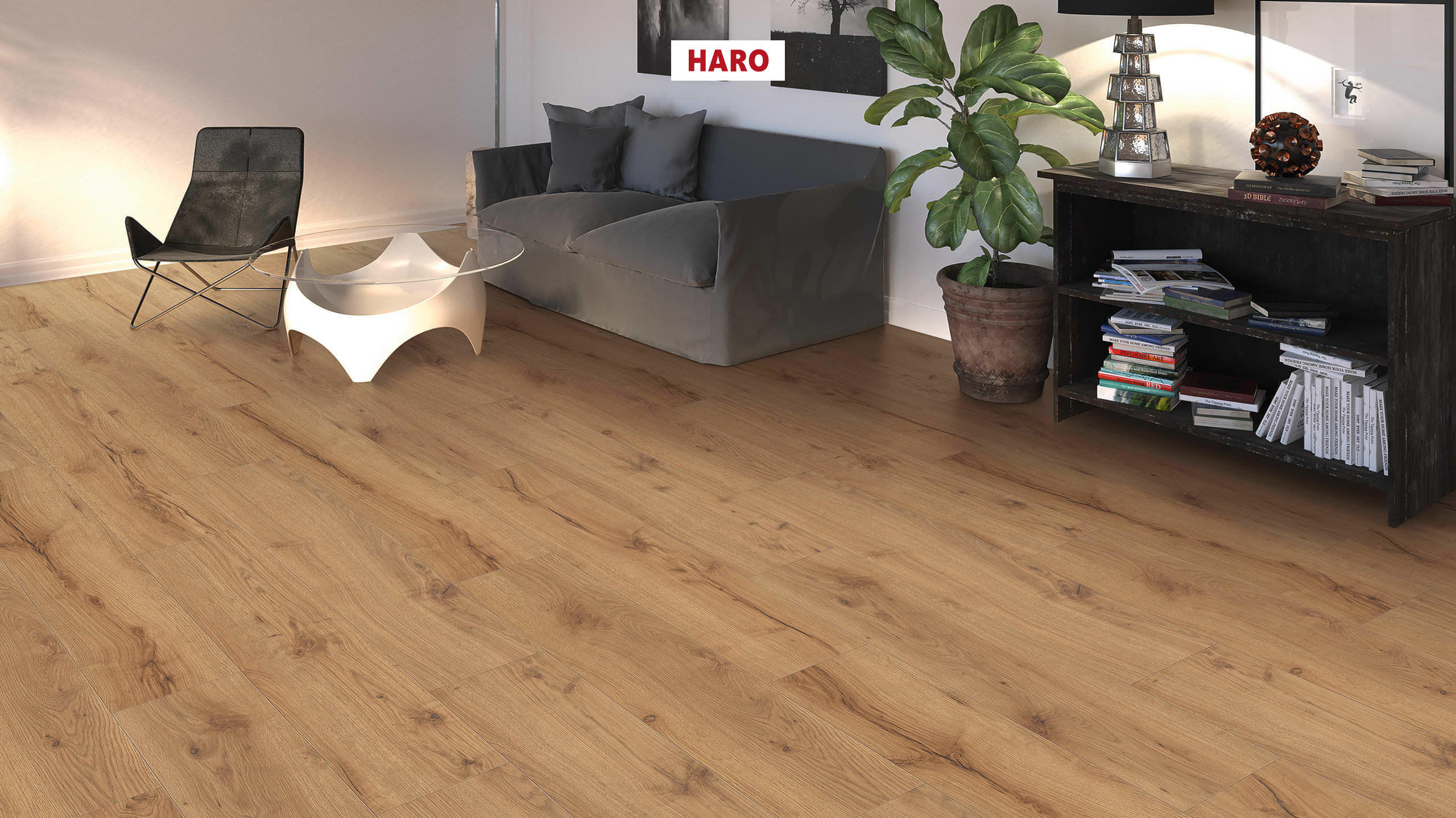 HARO Suelo laminado TRITTY 100 Campus 4V Roble Alpino natur* authentic mate Top Connect