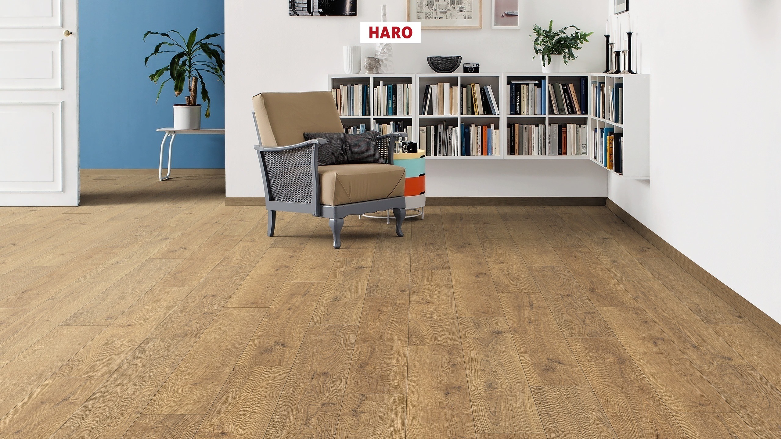 HARO Suelo laminado TRITTY 100 1-lama 4V Roble Portland natur* authentic Silent Pro Top Connect